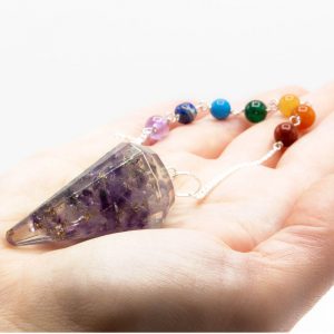 Orgonite Power Chakra Pendulum - Amethyst