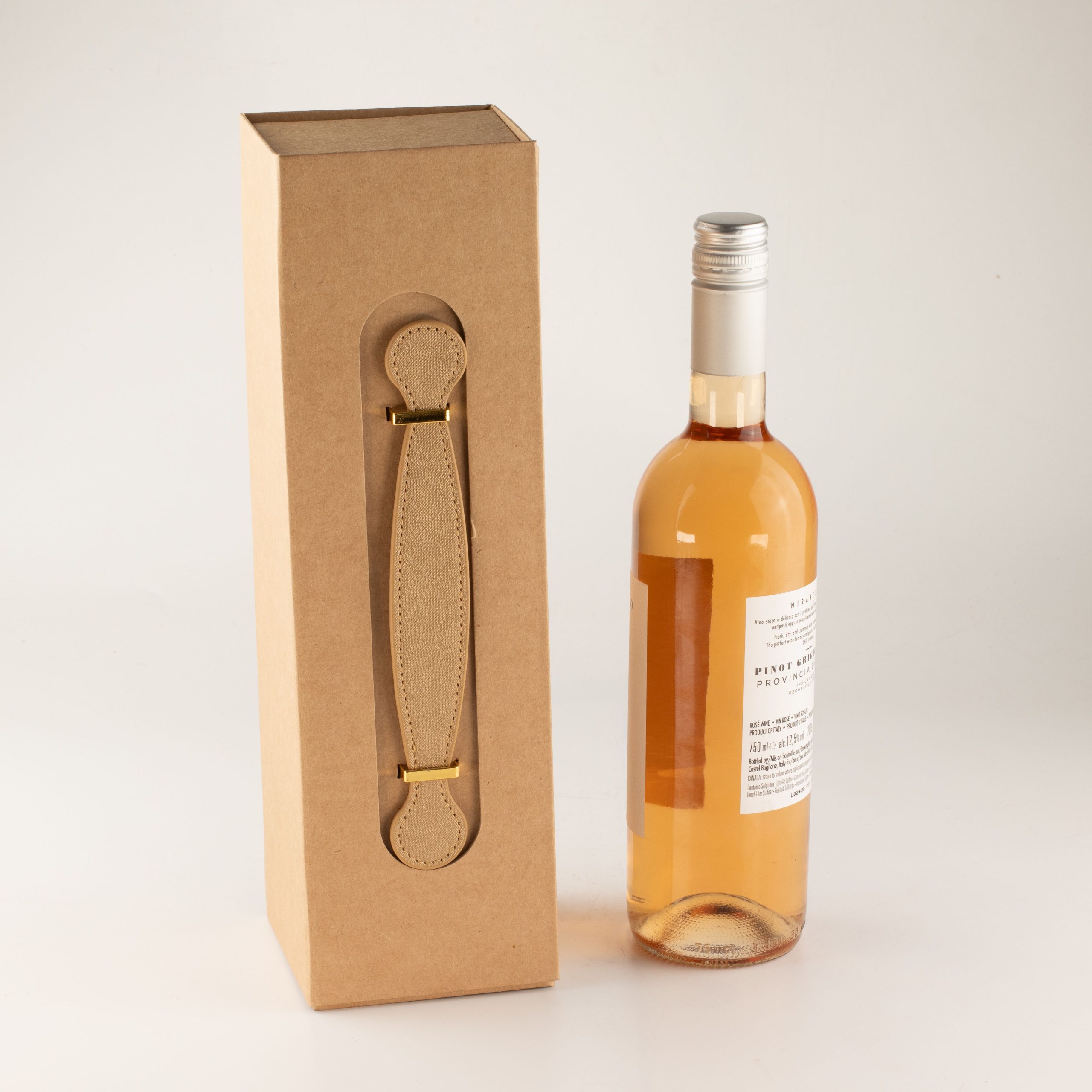 Flat Pack Gift Box - Wine Box Shape (33.5x10x10.5cm) - Brown Craft - Image 9