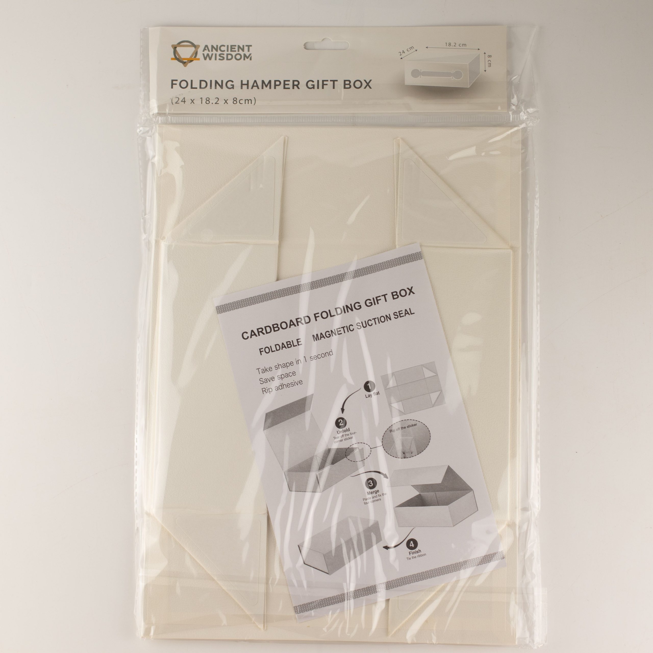 Flat Pack Gift Box - Med Hamper (24x18.2x8cm) - White - Image 7