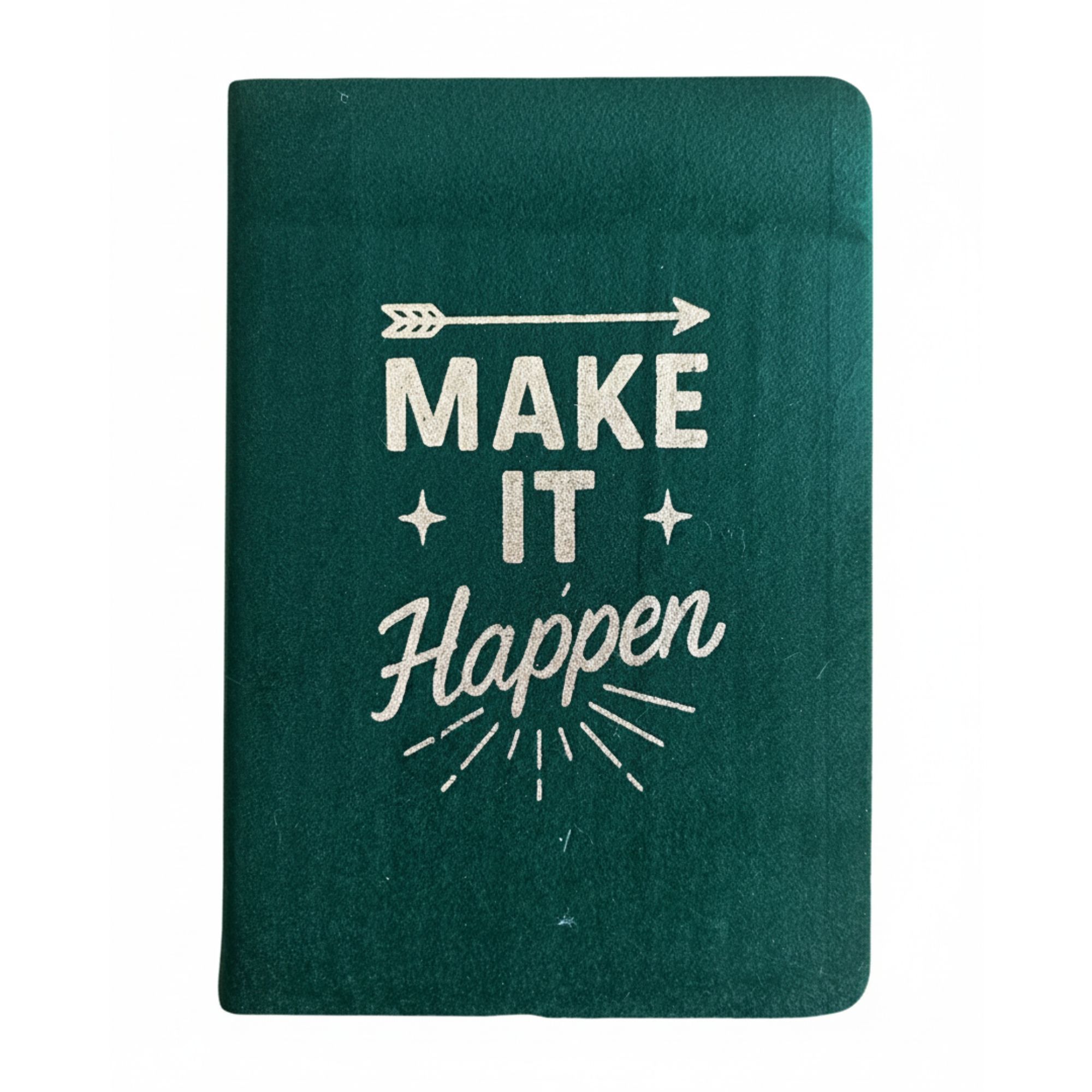 Dark Green Velvet Notebook - 80 pages - Make It Happen - Image 3