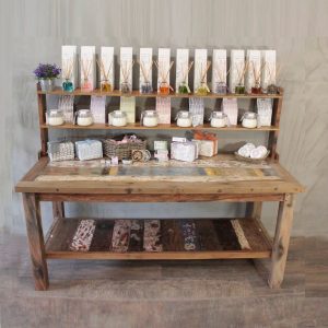 A&C 1.8m Standard Table with top shelf
