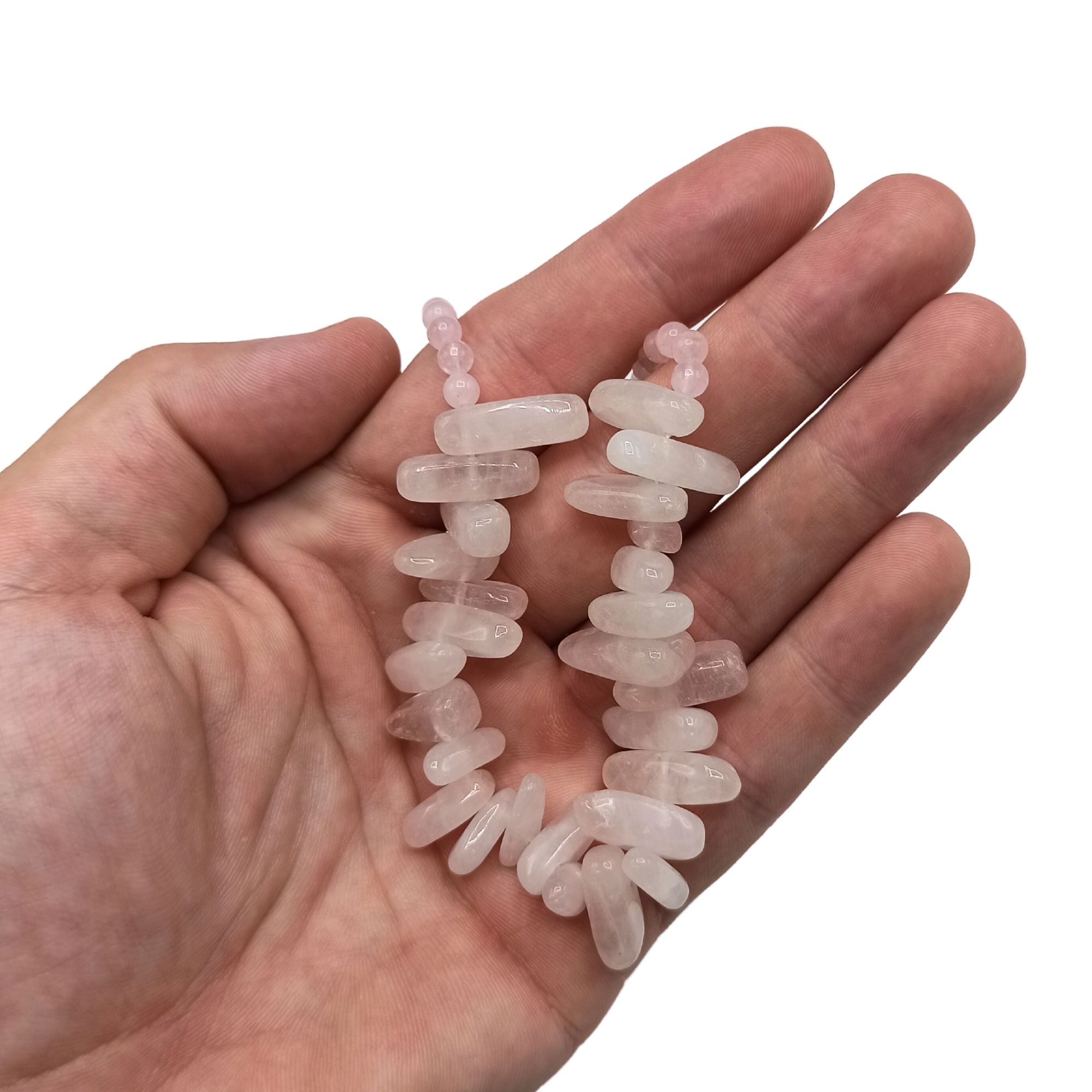 Longstone Gem Necklace - Rose Quartz - Image 2