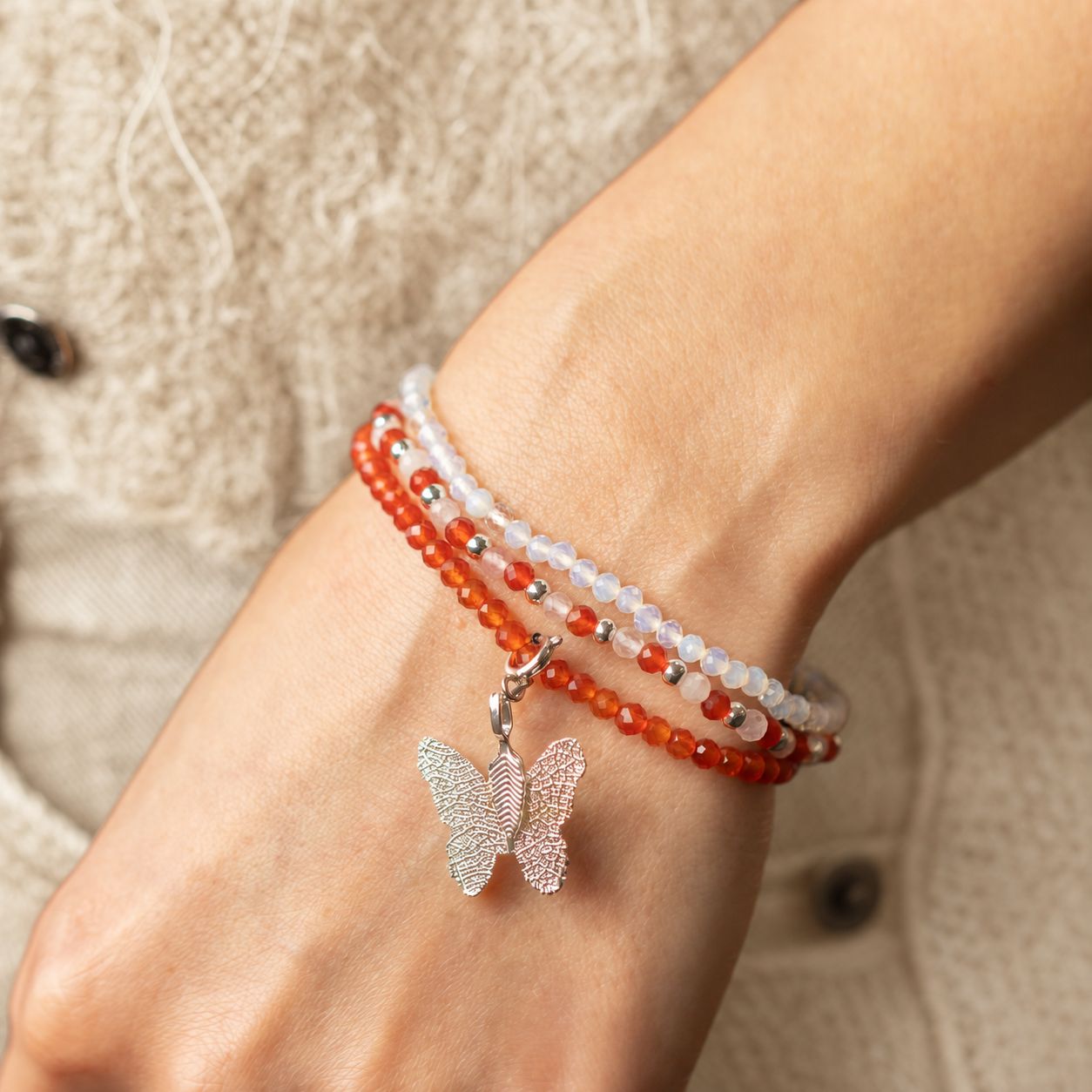 Nymph Spirit Gemstone Bracelet Set - Blood Moon - Image 5