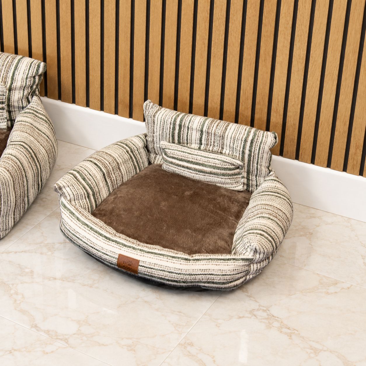PAW Bed – Small Sofa – Brown Stripes – 50 × 50 × 26cm - Image 3