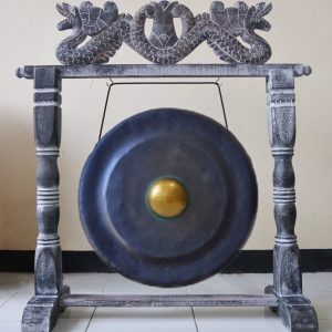 Medium Gong in Stand - 35cm - Black