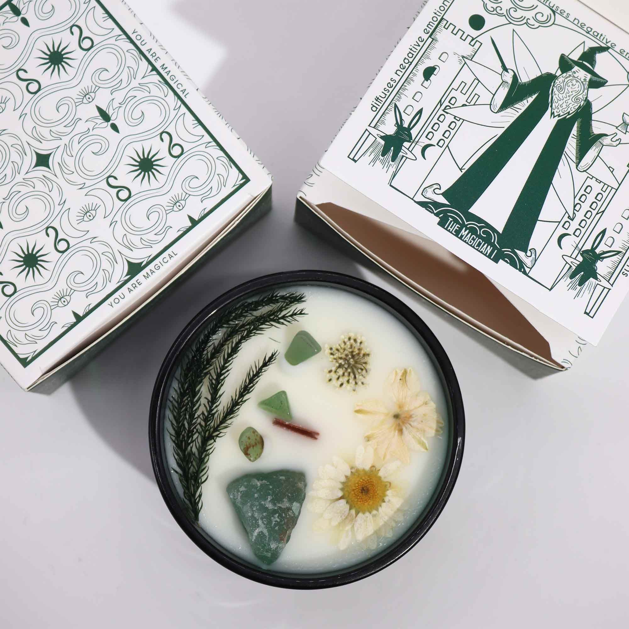 Hop Hare Crystal Magic Flower Candle - The Magician - Image 4