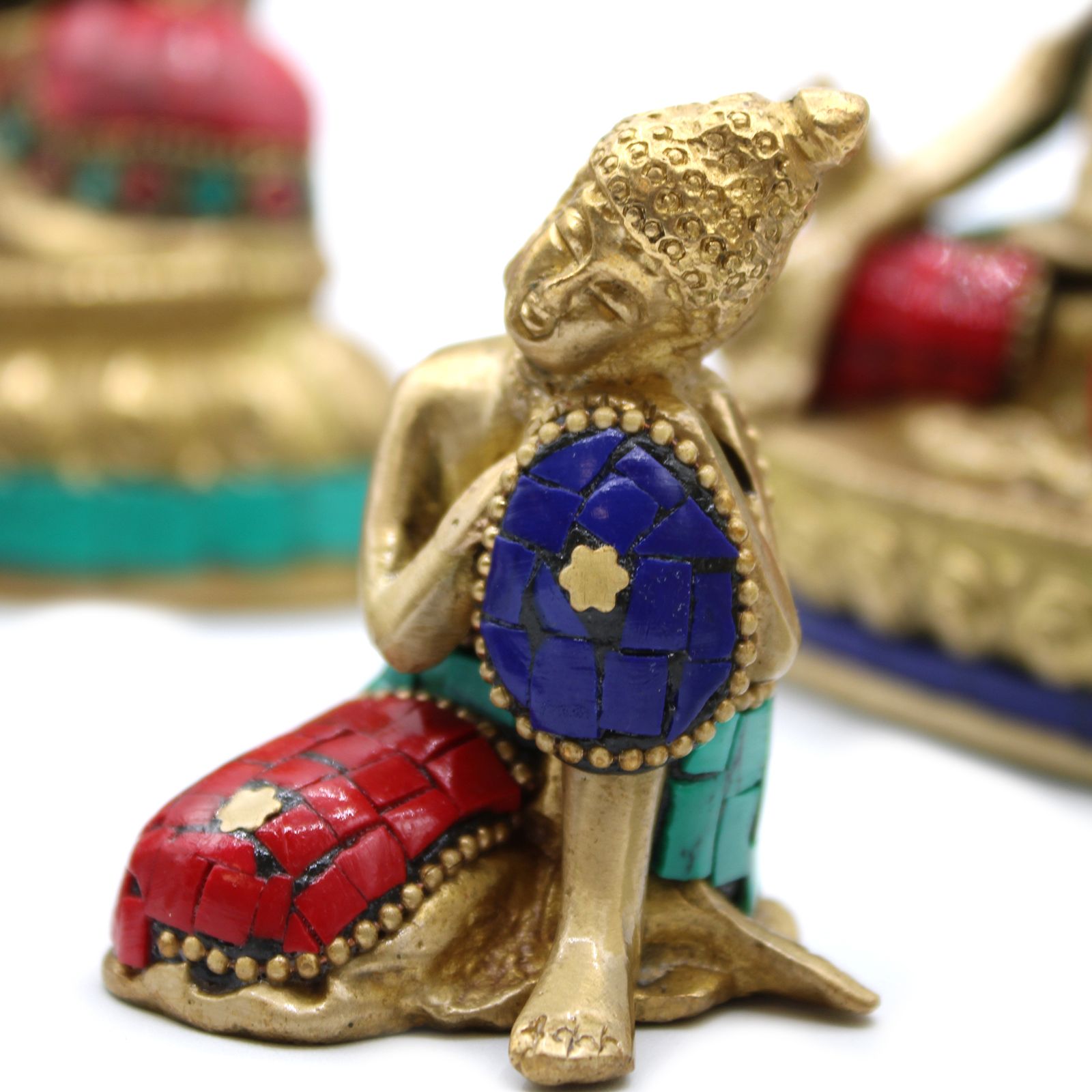 Brass Buddha Figure - Lrg Head - 11.5 cm - Image 6