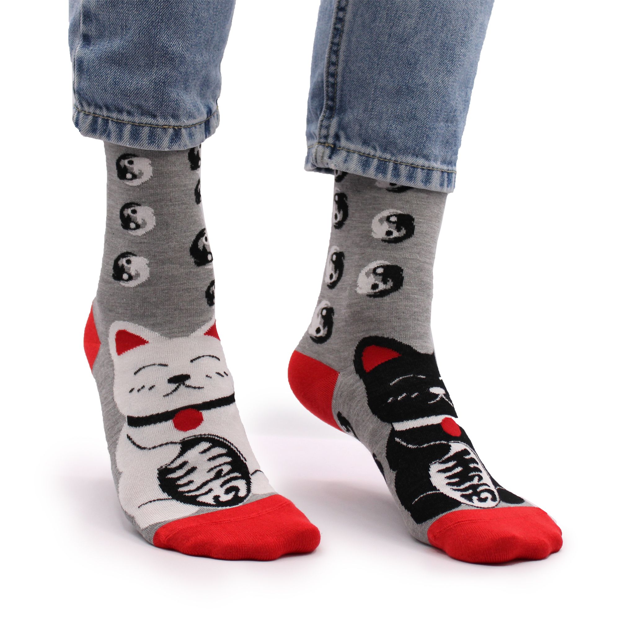 Hop Hare Bamboo Socks S/M - Lucky Cats - Image 4