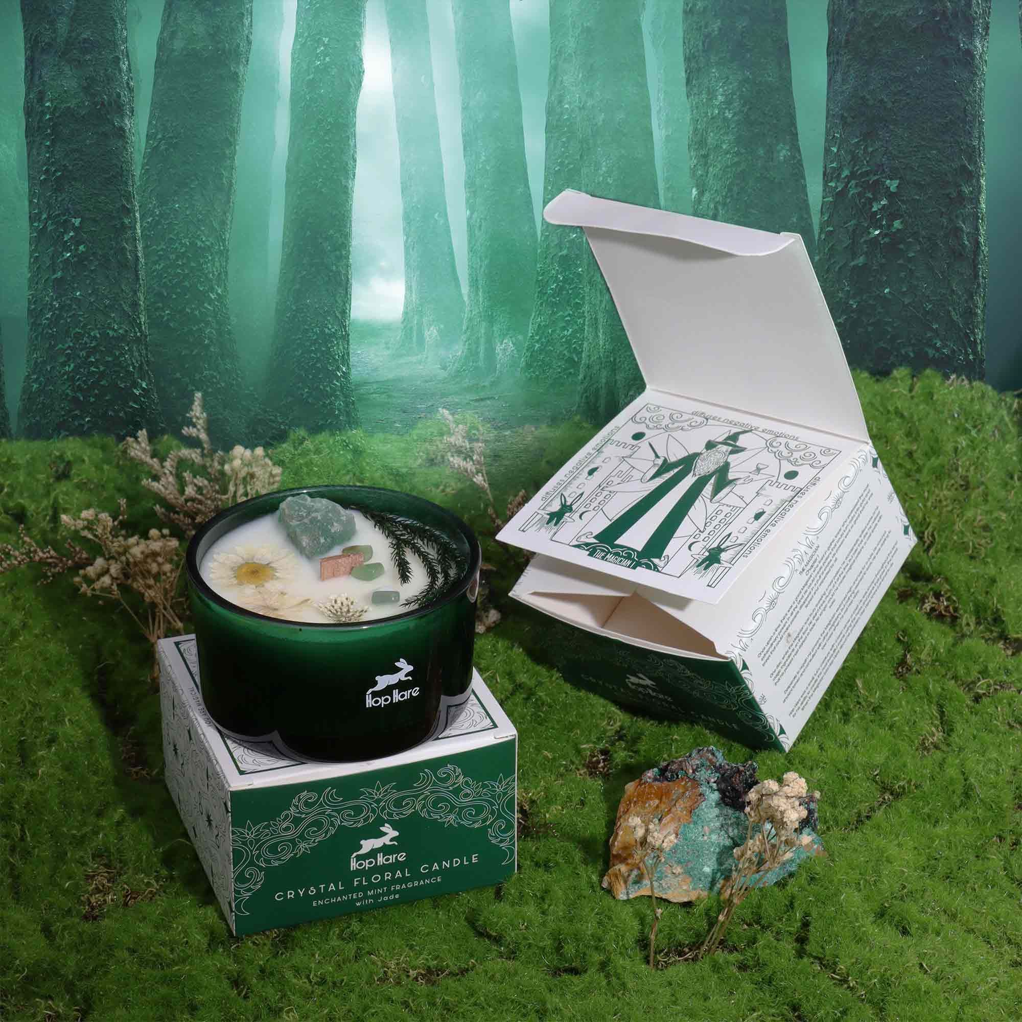 Hop Hare Crystal Magic Flower Candle - The Magician - Image 3