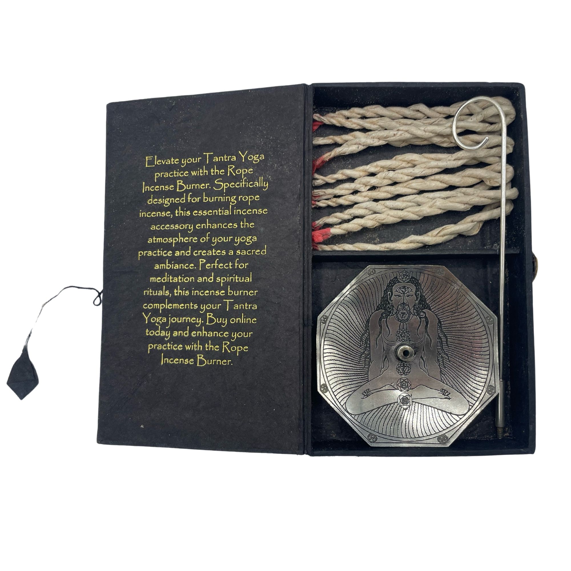 Rope Incense and Silver Plated Holder Set - Tantra Yoga - Image 3