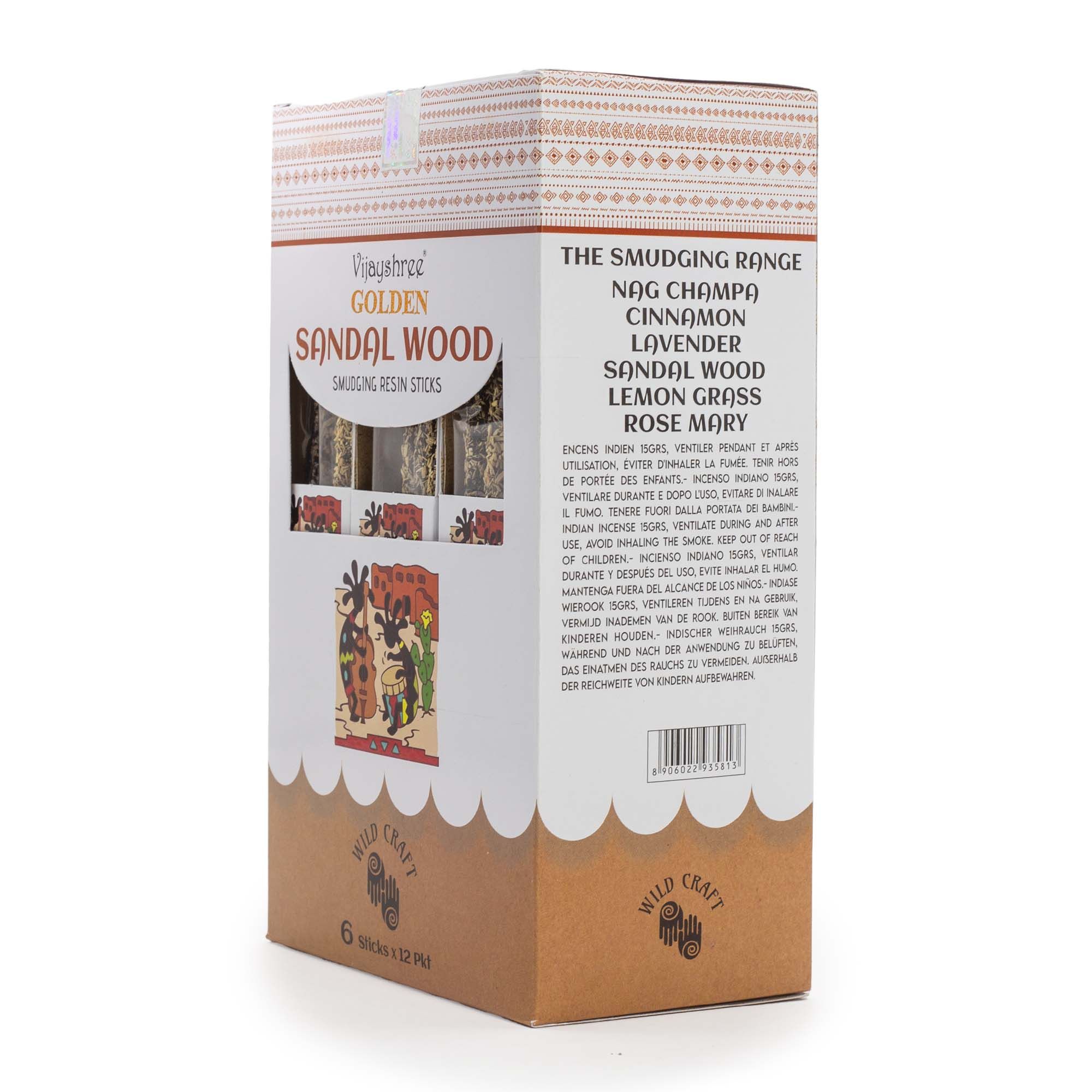 Golden Sandal Wood Smudging Resin Sticks - 30g - Image 5