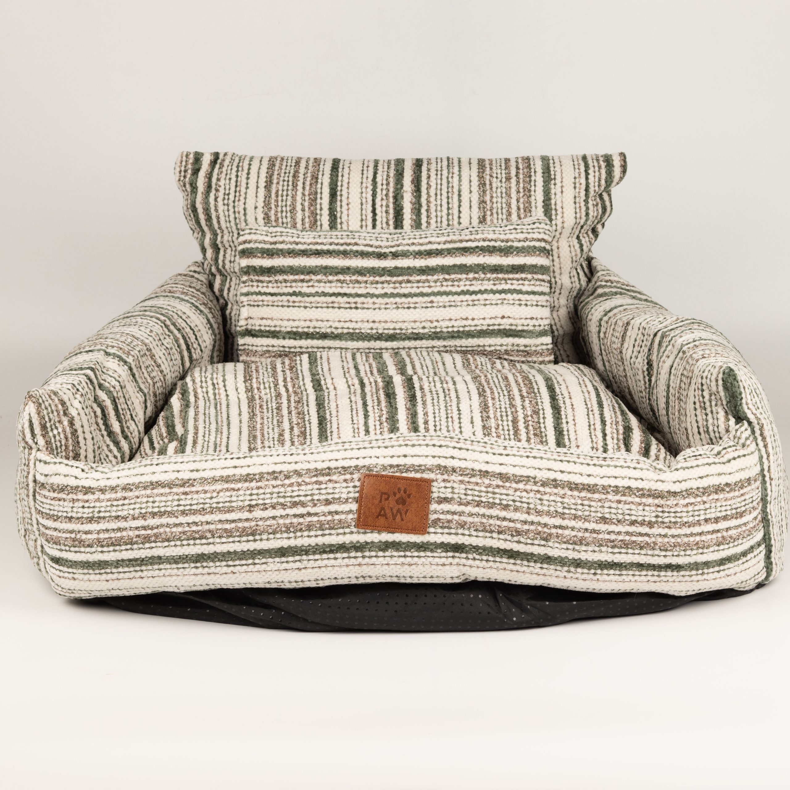 PAW Bed – Medium Sofa – Brown Stripes – 60 × 60 × 28cm - Image 3