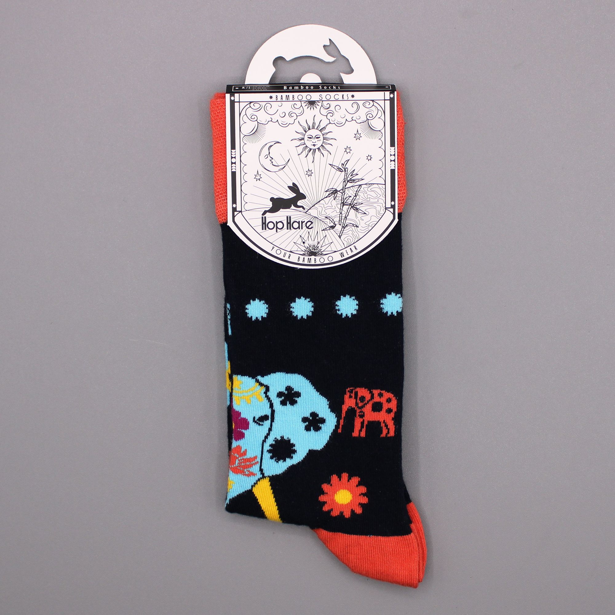Hop Hare Bamboo Socks S/M - Cosmic Elephant - Image 6