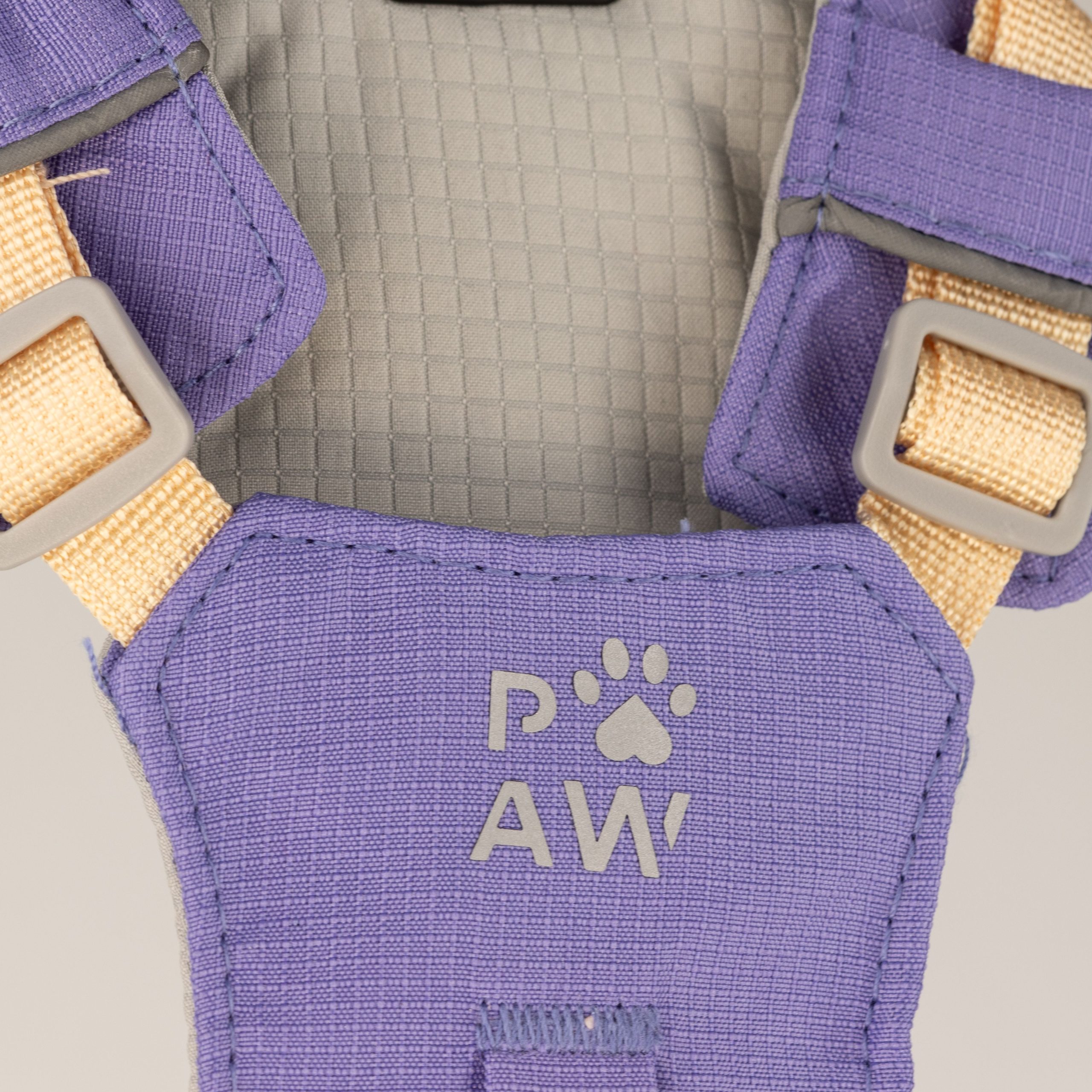 PAW - S (4-8Kg) Dog Step-in Guardian Harness with Reflective Mesh - Lavender - Amethyst Charm - Image 6