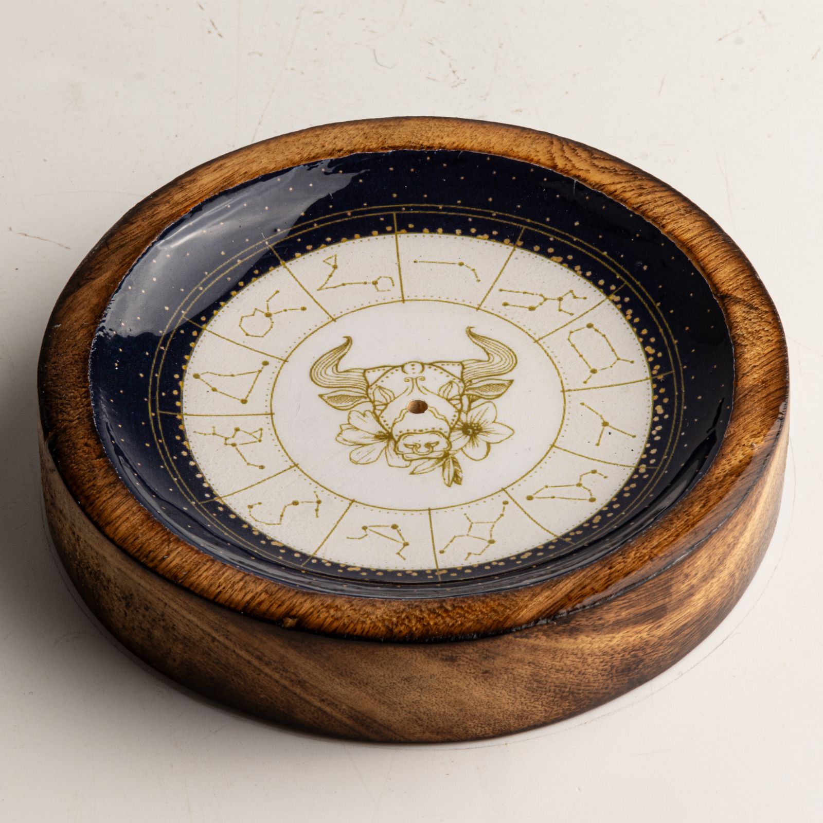 Stars Sign Mini Bowl & Incense Stick Holder - Taurus - Image 3