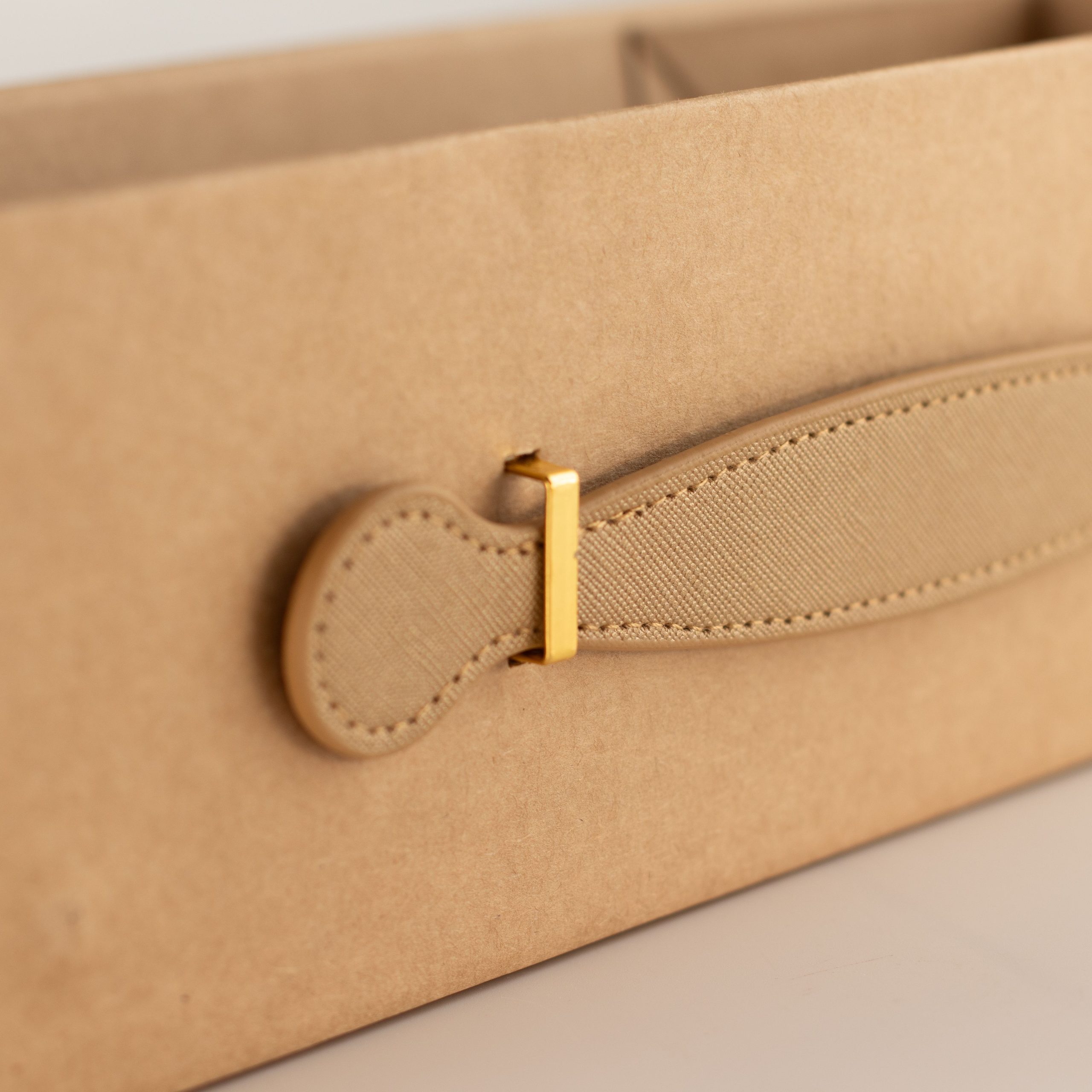 Flat Pack Gift Box - Wine Box Shape (33.5x10x10.5cm) - Brown Craft - Image 6