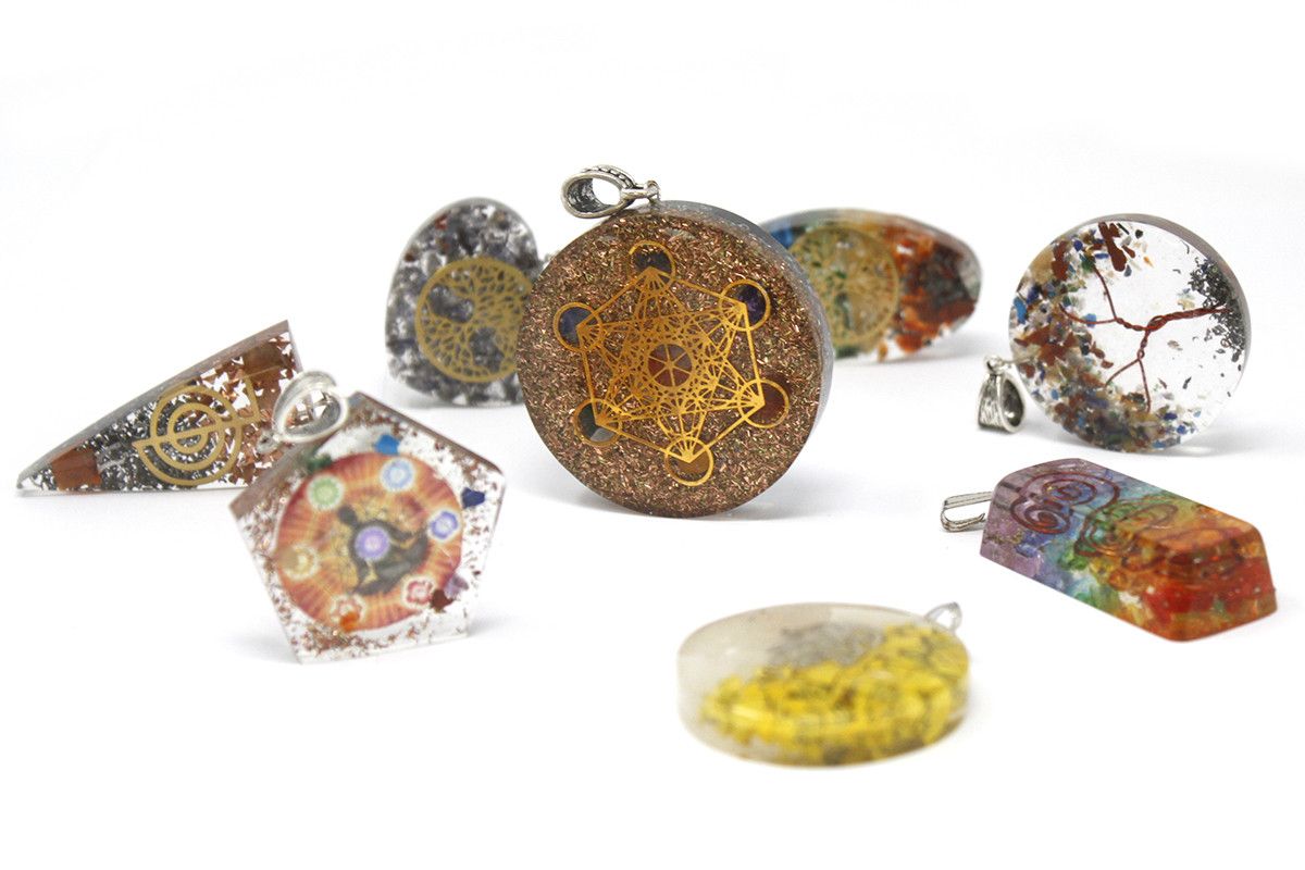 Orgonite Power Pendant - Multi Power Chakra - Lrg - Image 3