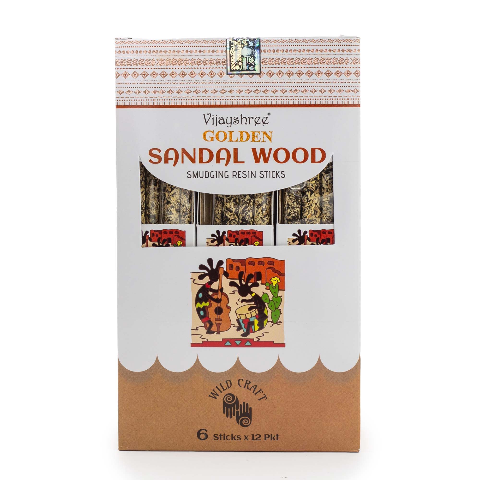 Golden Sandal Wood Smudging Resin Sticks - 30g - Image 2