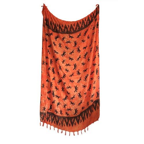 Bali Gecko Sarongs - Orange - Image 3