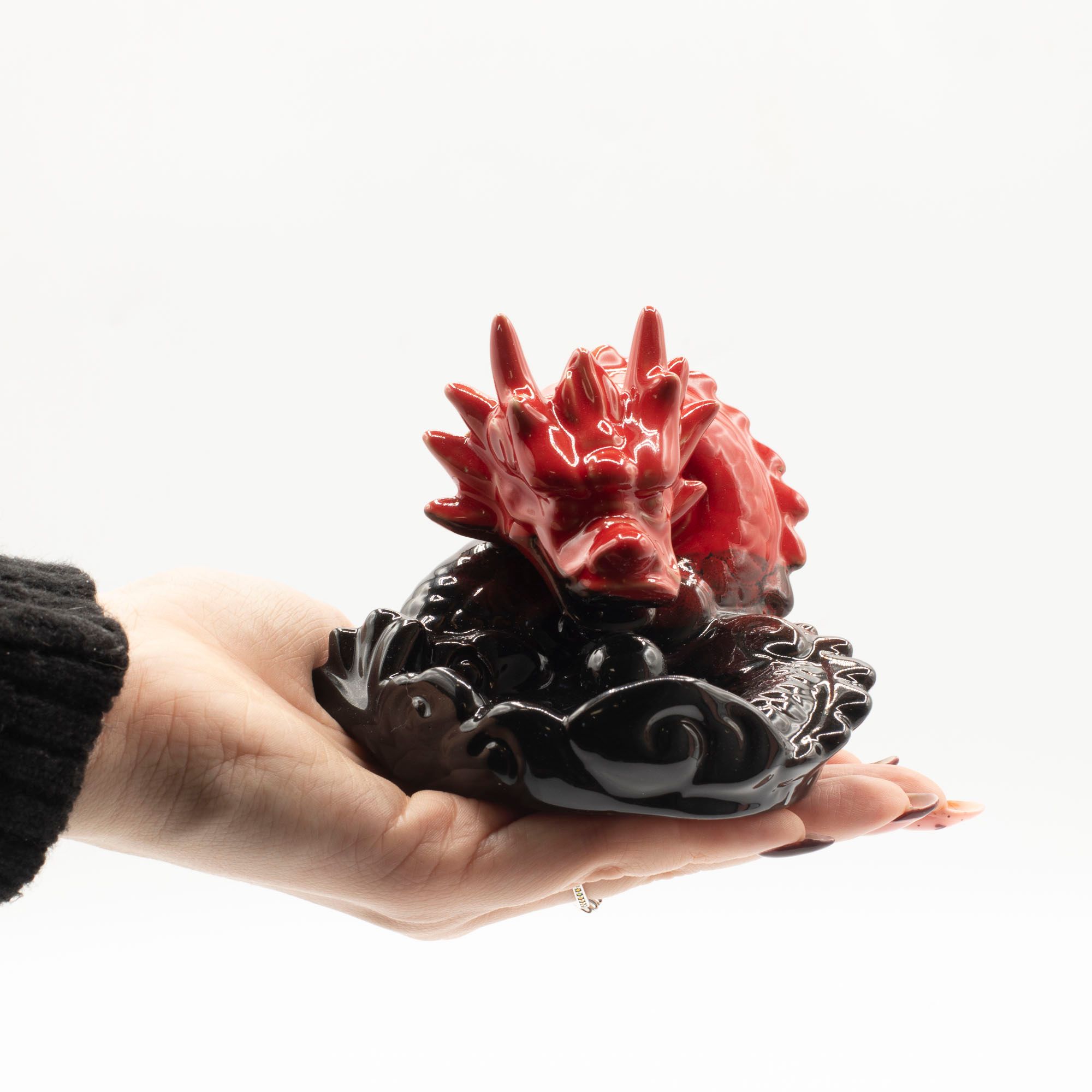 Backflow Incense Burner - Small Red Dragon - Image 3