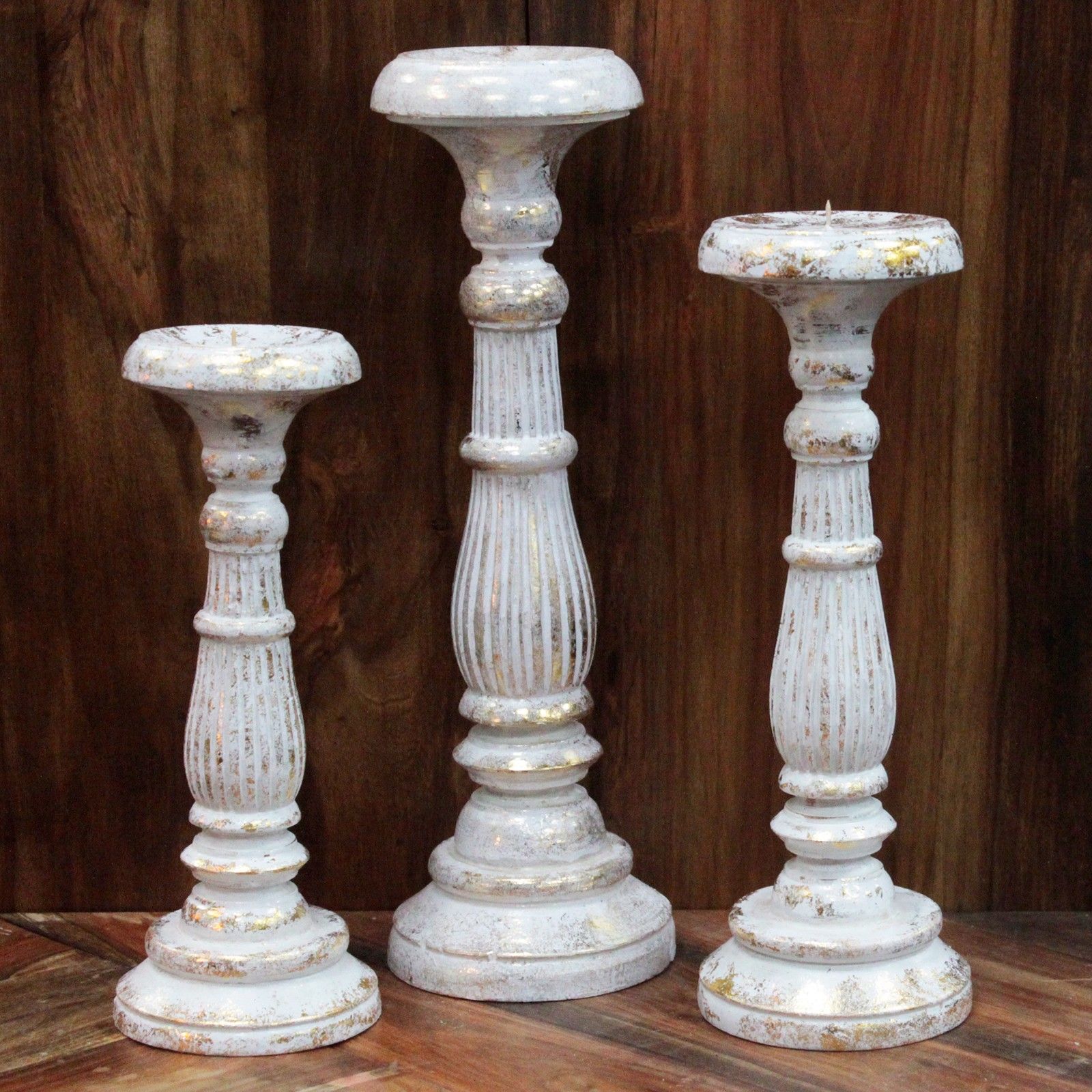 Large Candle Stand - White Gold - Image 5