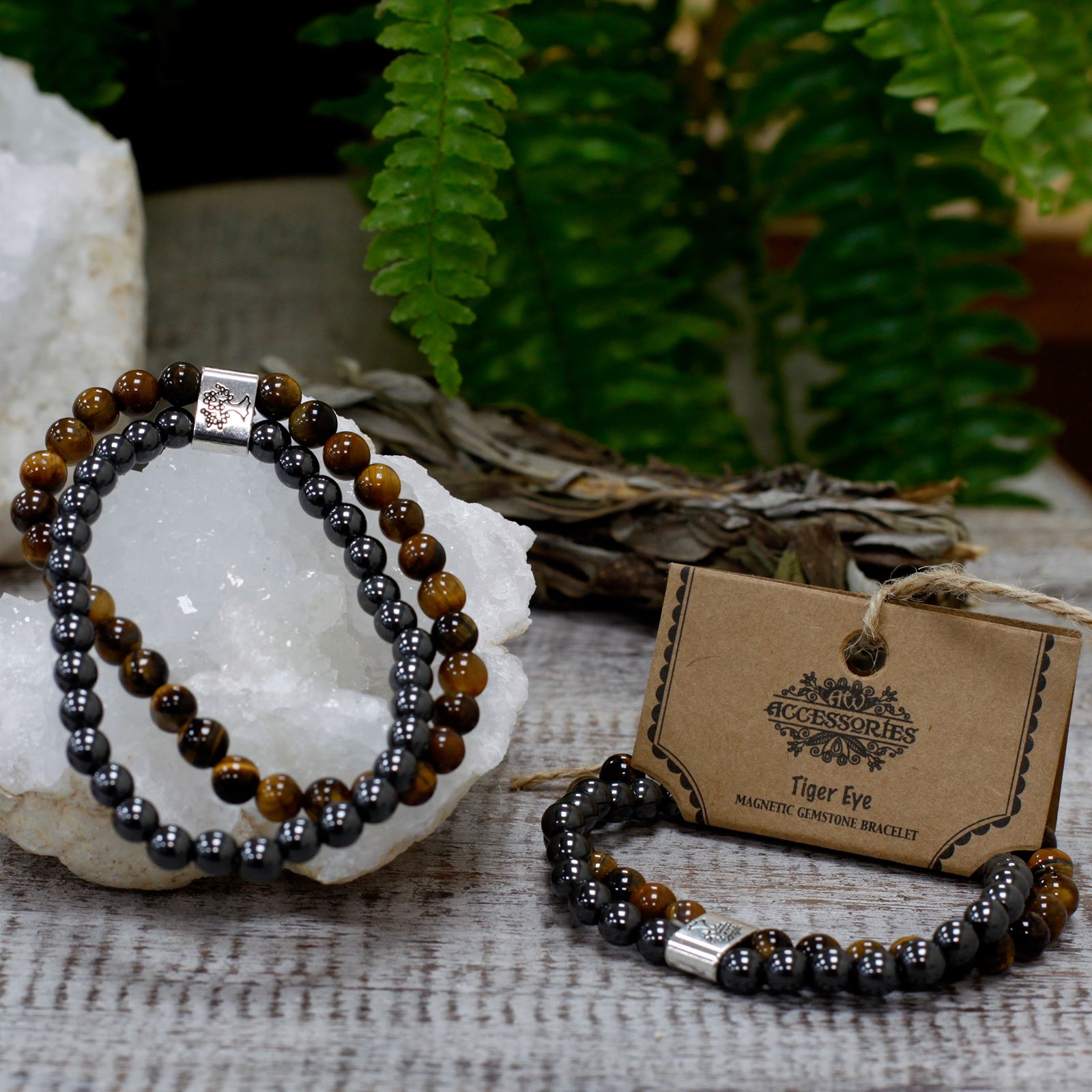 Magnetic Gemstone Bracelet - Tiger Eye - Image 5