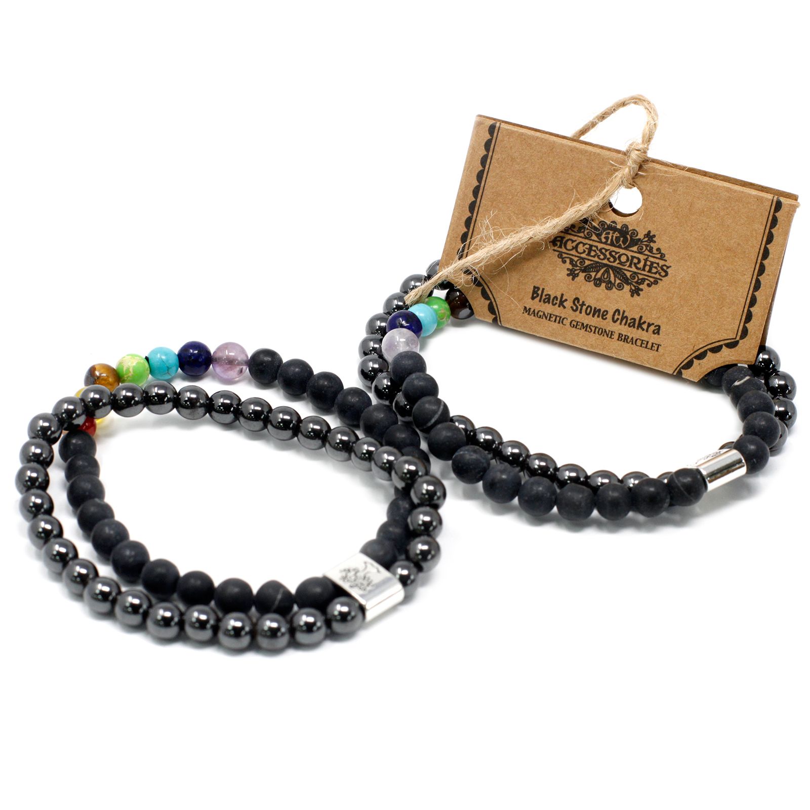 Magnetic Gemstone Bracelet - Black Stone Chakra - Image 5