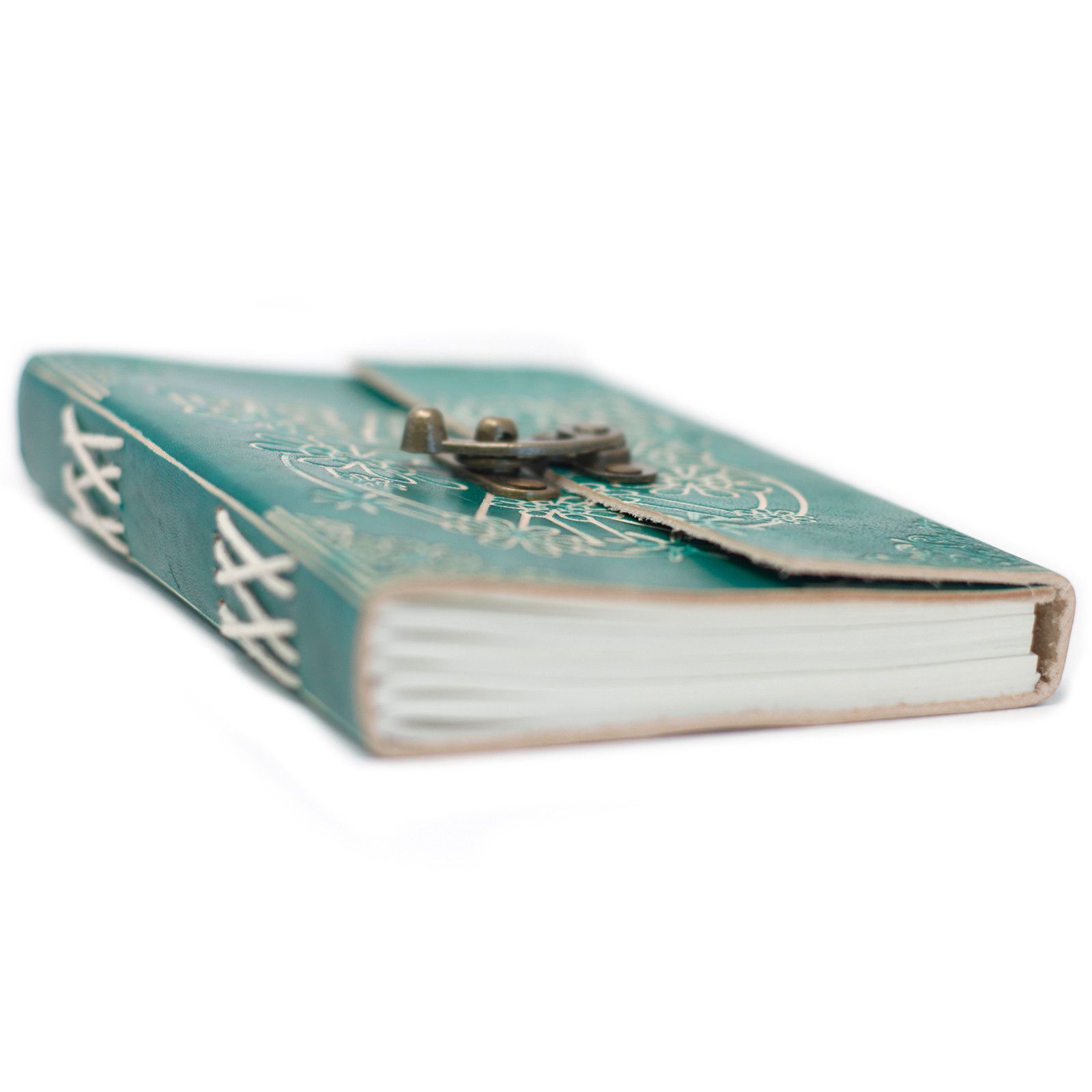 Leather Green Peace with Lock Notebook (7x5") - Image 5