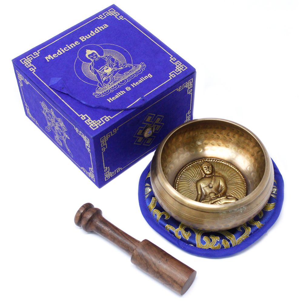Medicine Buddha Singing Bowl Set 10cm (min 500gm) - Image 6