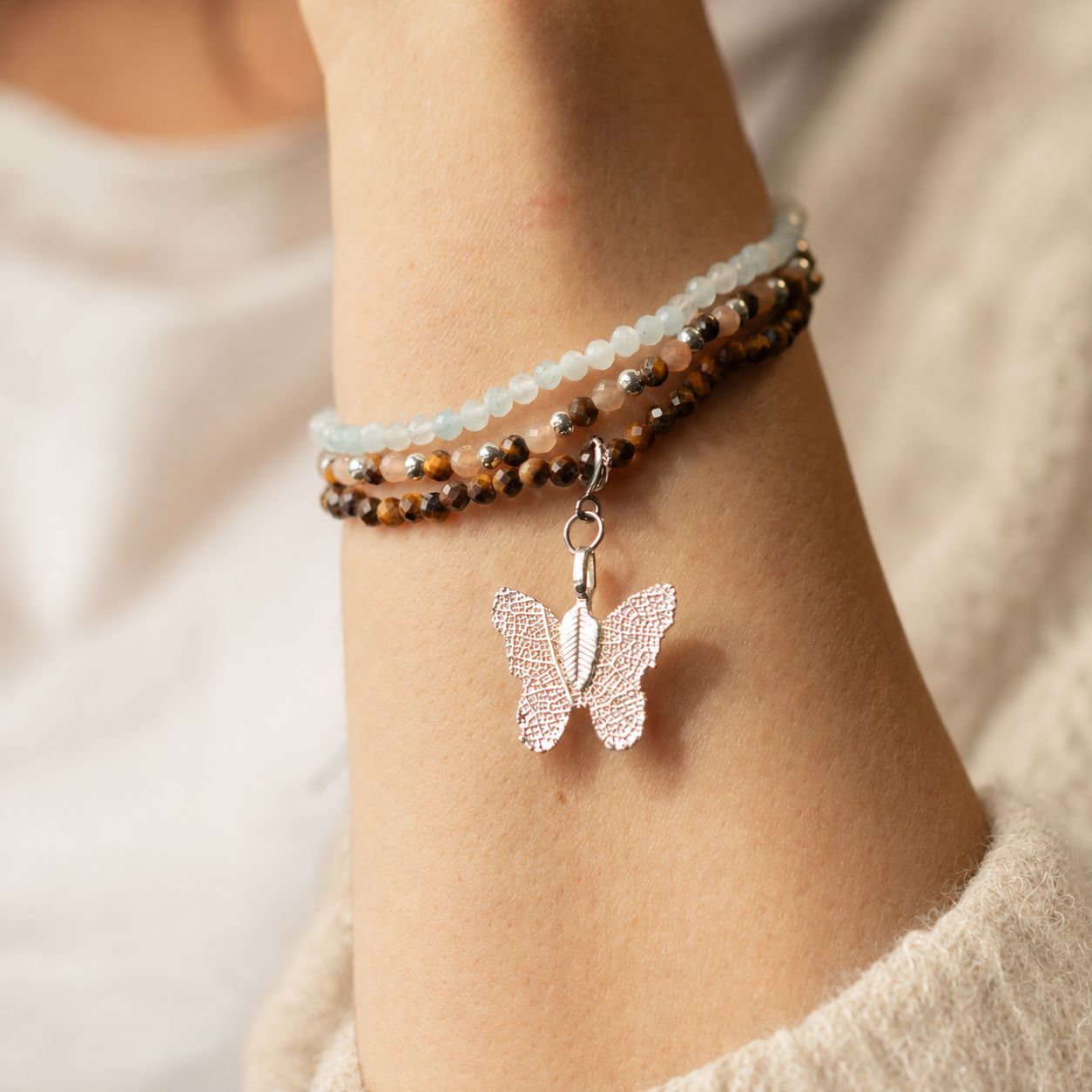 Nymph Spirit Gemstone Bracelet Set - Sea Sunset - Image 7
