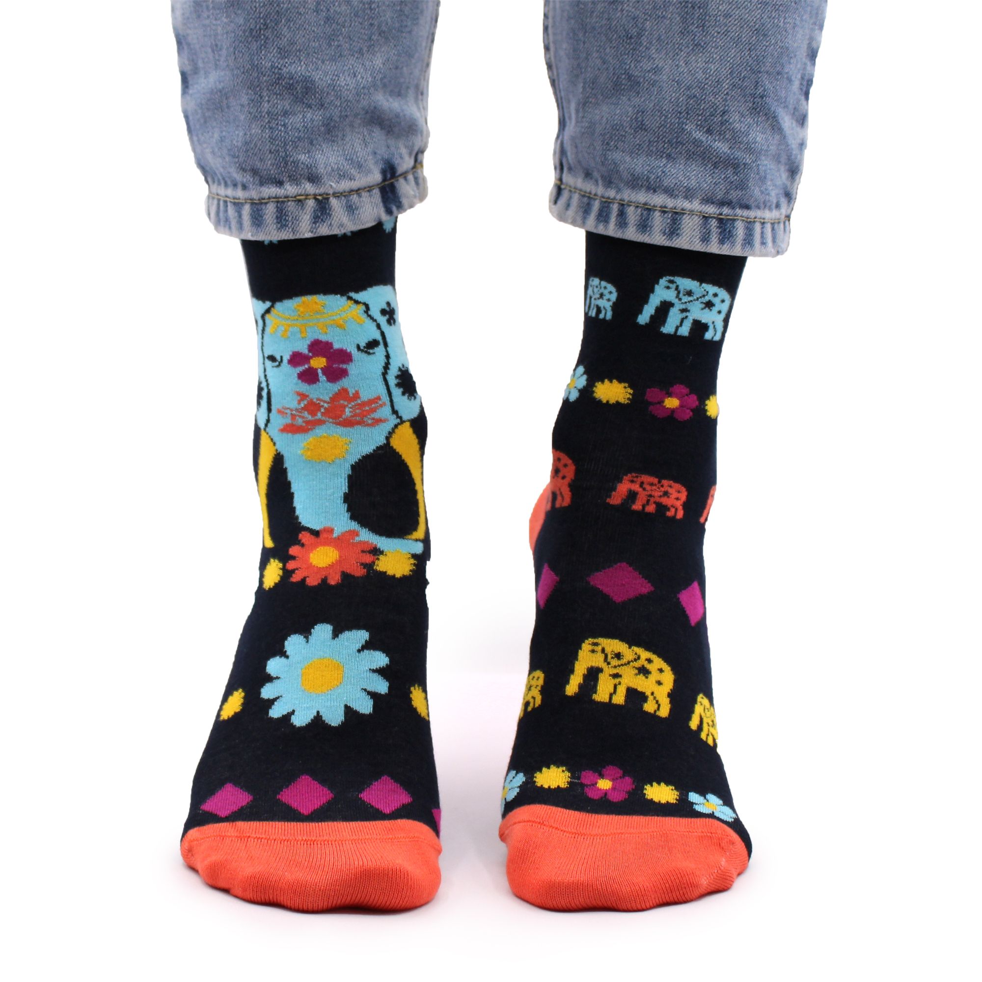 Hop Hare Bamboo Socks S/M - Cosmic Elephant - Image 5