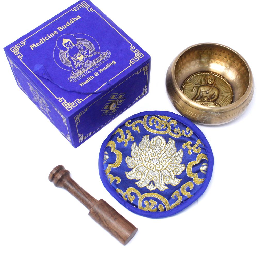 Medicine Buddha Singing Bowl Set 10cm (min 500gm) - Image 5