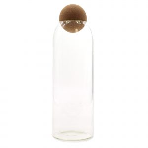 Cottage Cork-Ball Glass Jar - Clear - 25cm