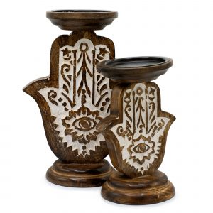 Mango Wood Candle Stands