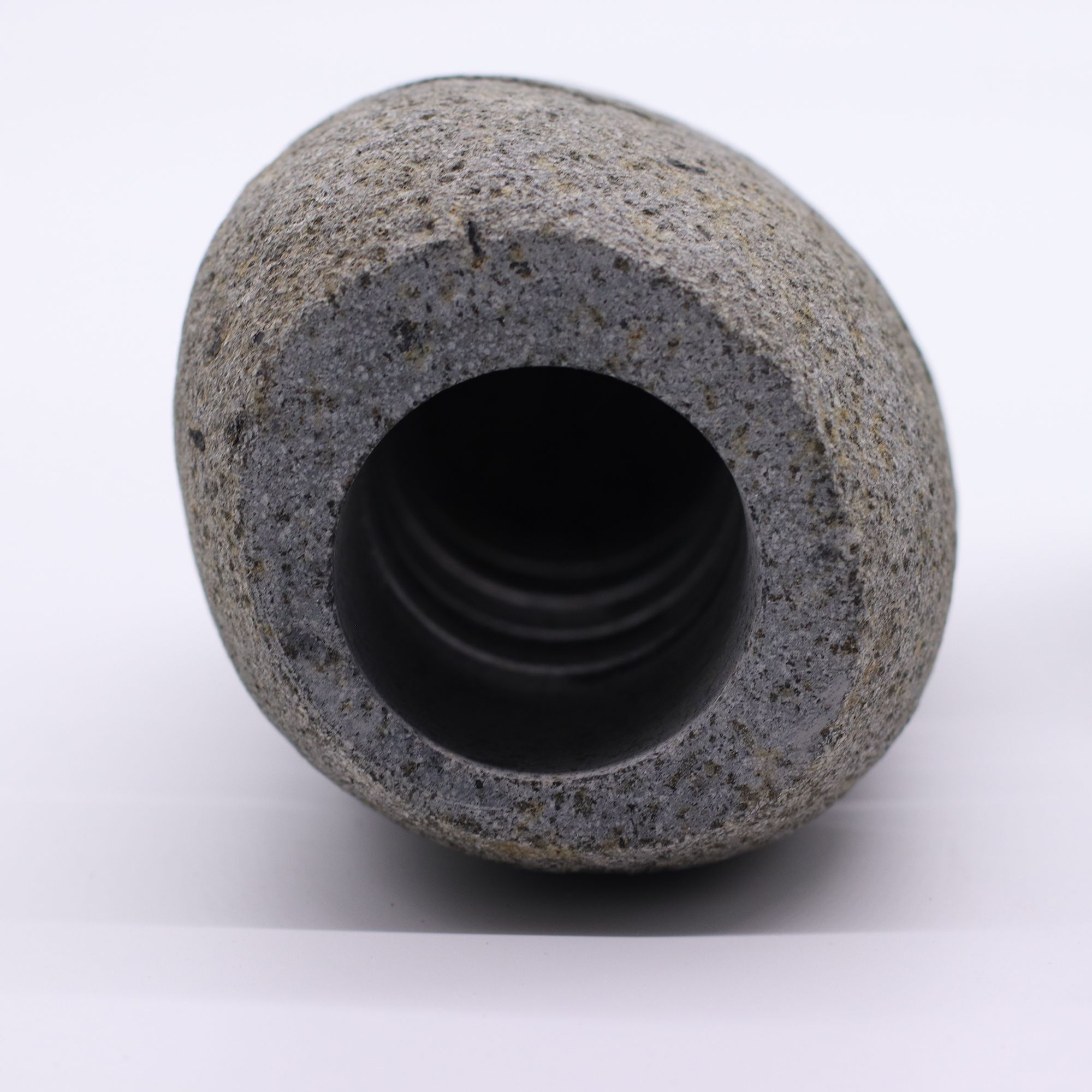 Natural Riverstone Candle Holder - Standing Stone Cut - Image 2
