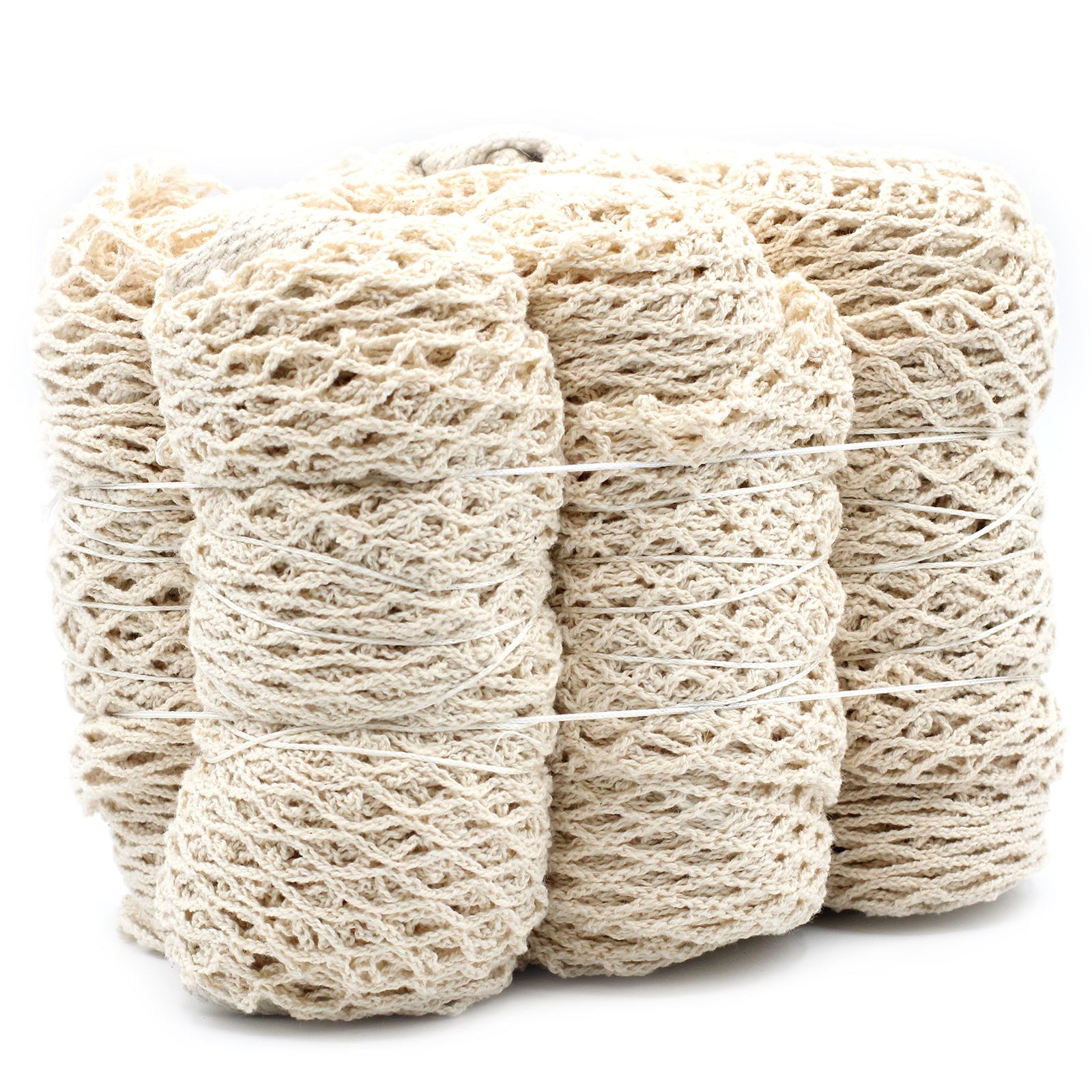 Pure Cotton Mesh Bag - Natural - Image 4