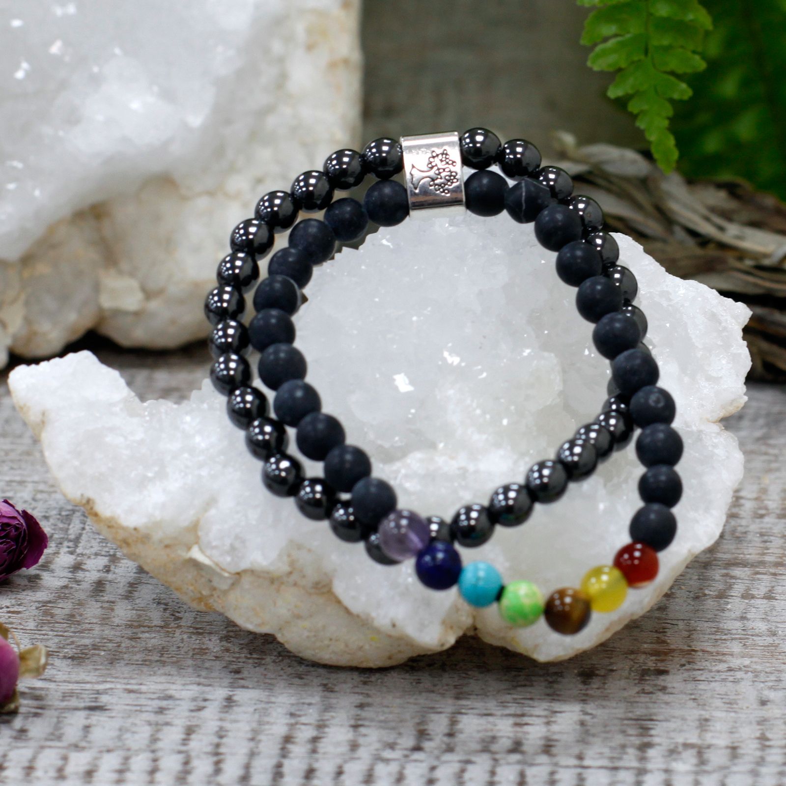 Magnetic Gemstone Bracelet - Black Stone Chakra - Image 3
