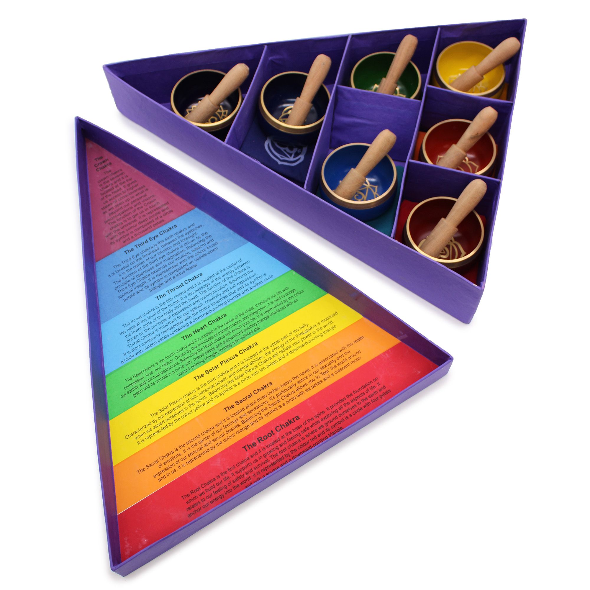 Chakra Pyramid Singing Bowl Gift Set - Image 4