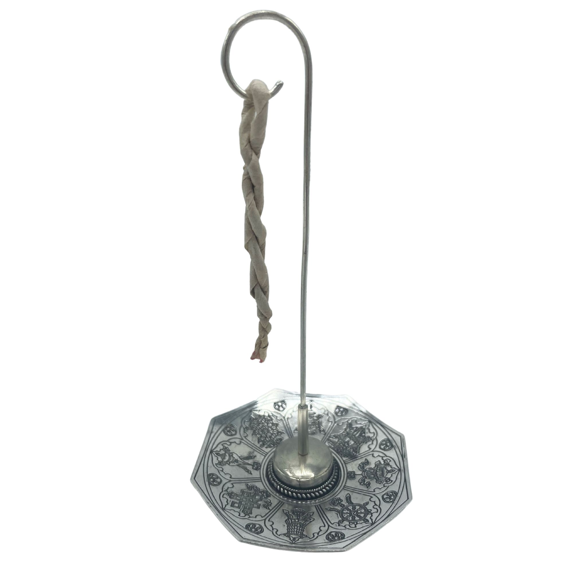 Rope Incense and Silver Plated Holder Set - Astamangal - Image 6