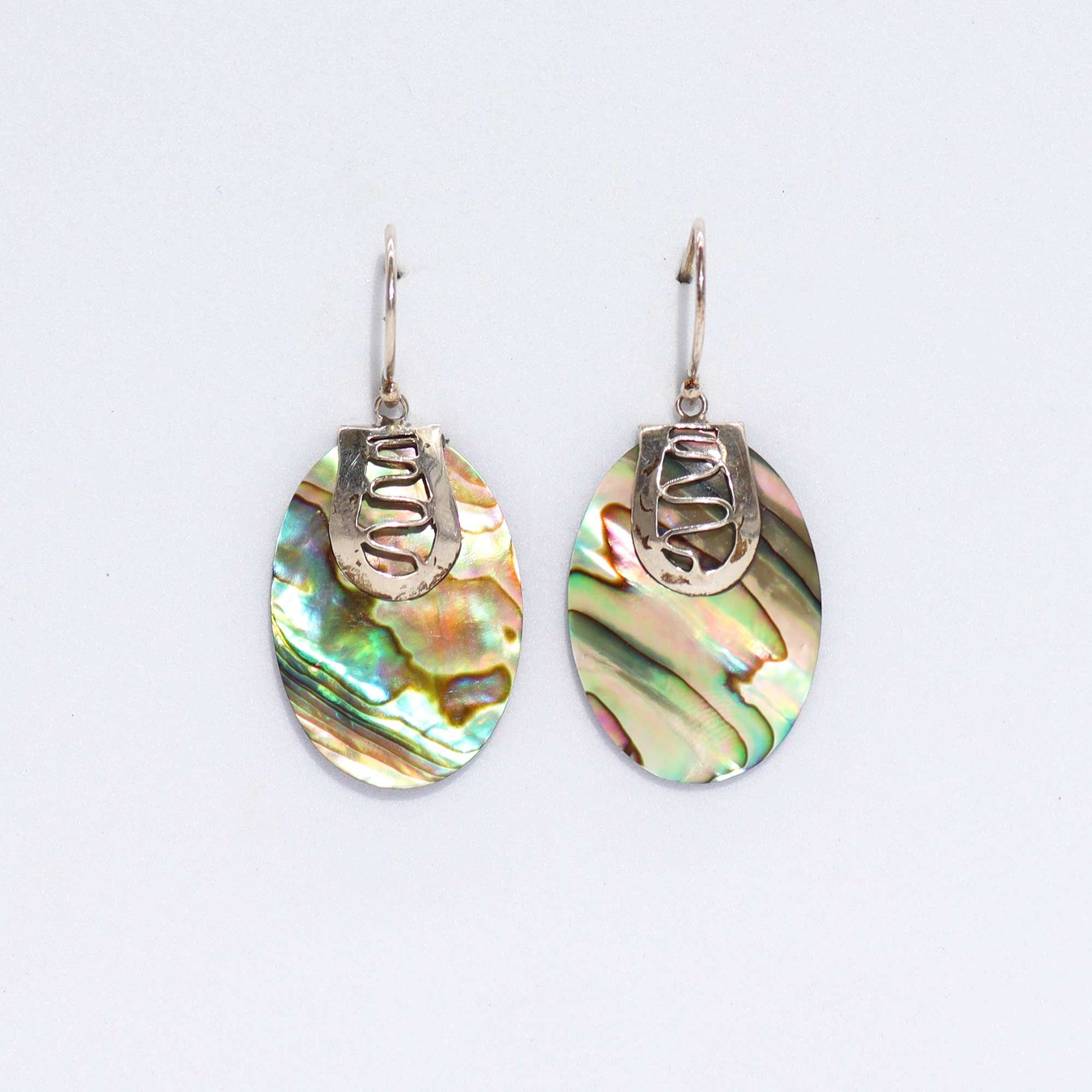 Shell & Silver Earrings - Abalone - Image 4