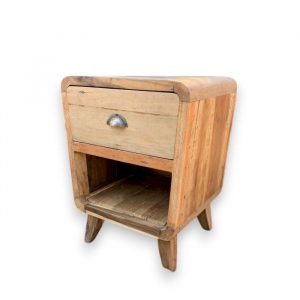 Bedside Table - Round One Draw - Recycled Wood