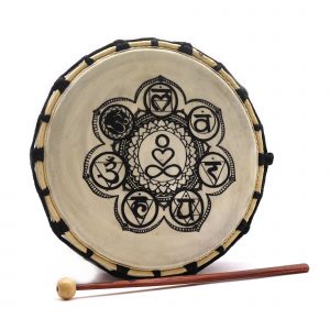 Chakra Shamanic Drum with Stick - 25cm