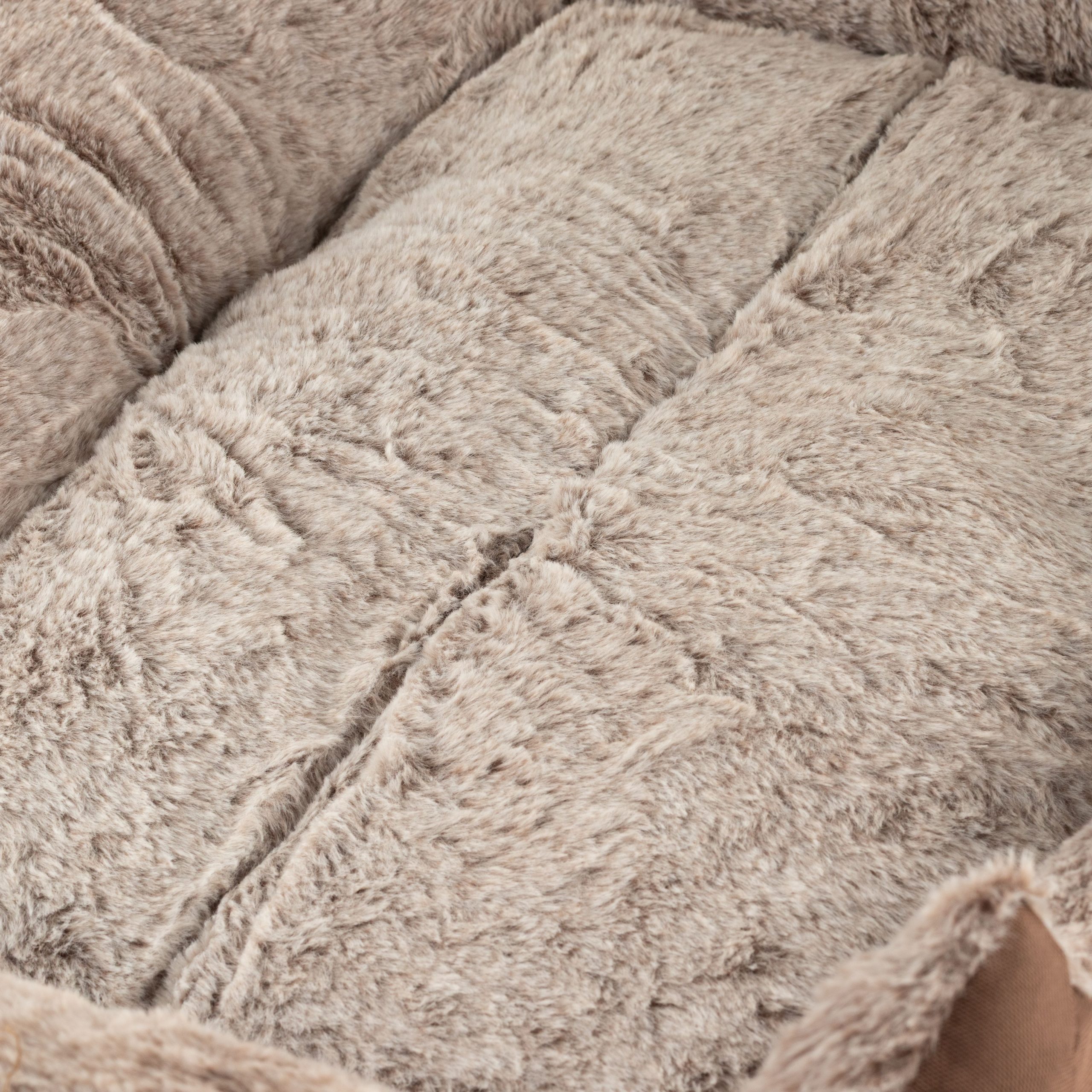PAW Bed – Medium Plush Teddy Brown – 70 × 55 × 18cm - Image 5