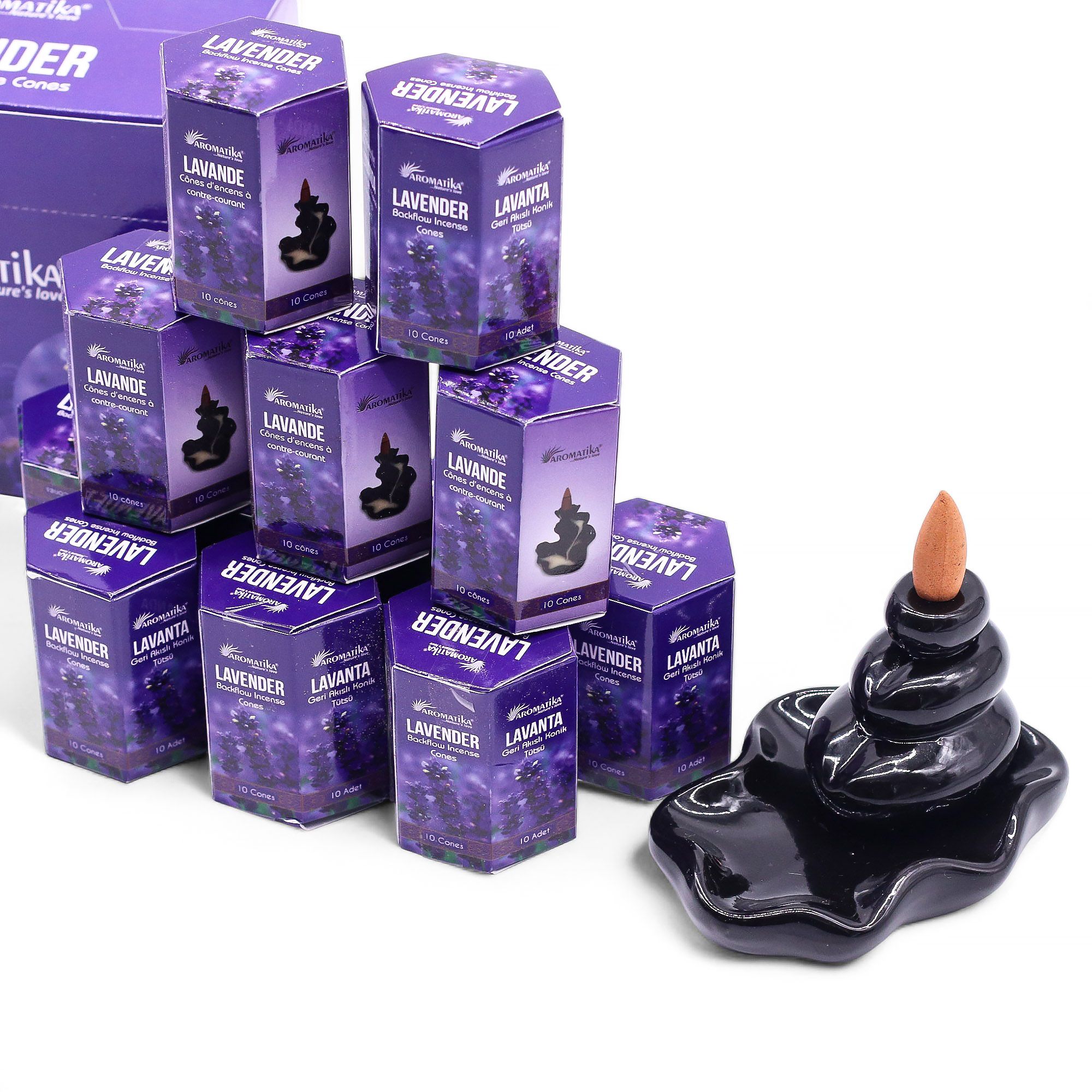 Pack of 10 Masala Backflow Incense - Lavender - Image 4