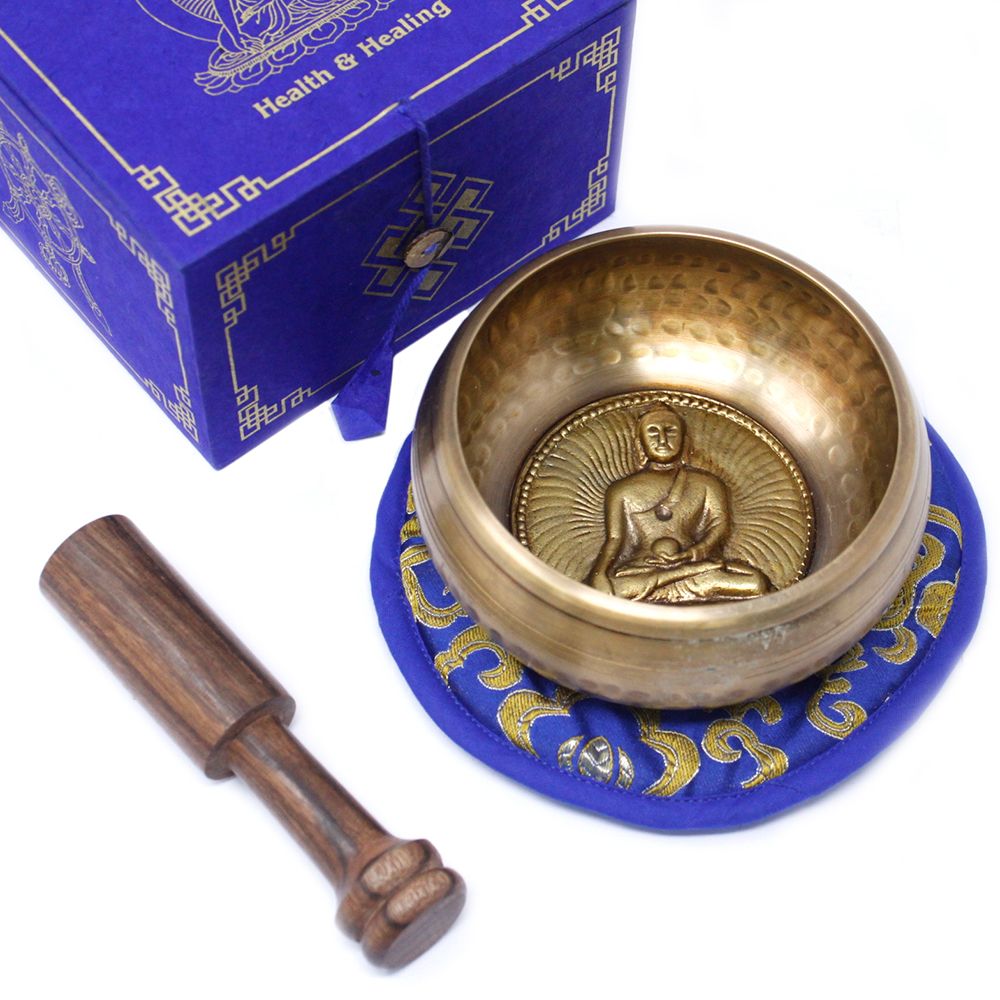 Medicine Buddha Singing Bowl Set 10cm (min 500gm) - Image 3