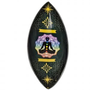 Enamelled  Incense Bowl - Aluminum - Lotus Buddha Chakra