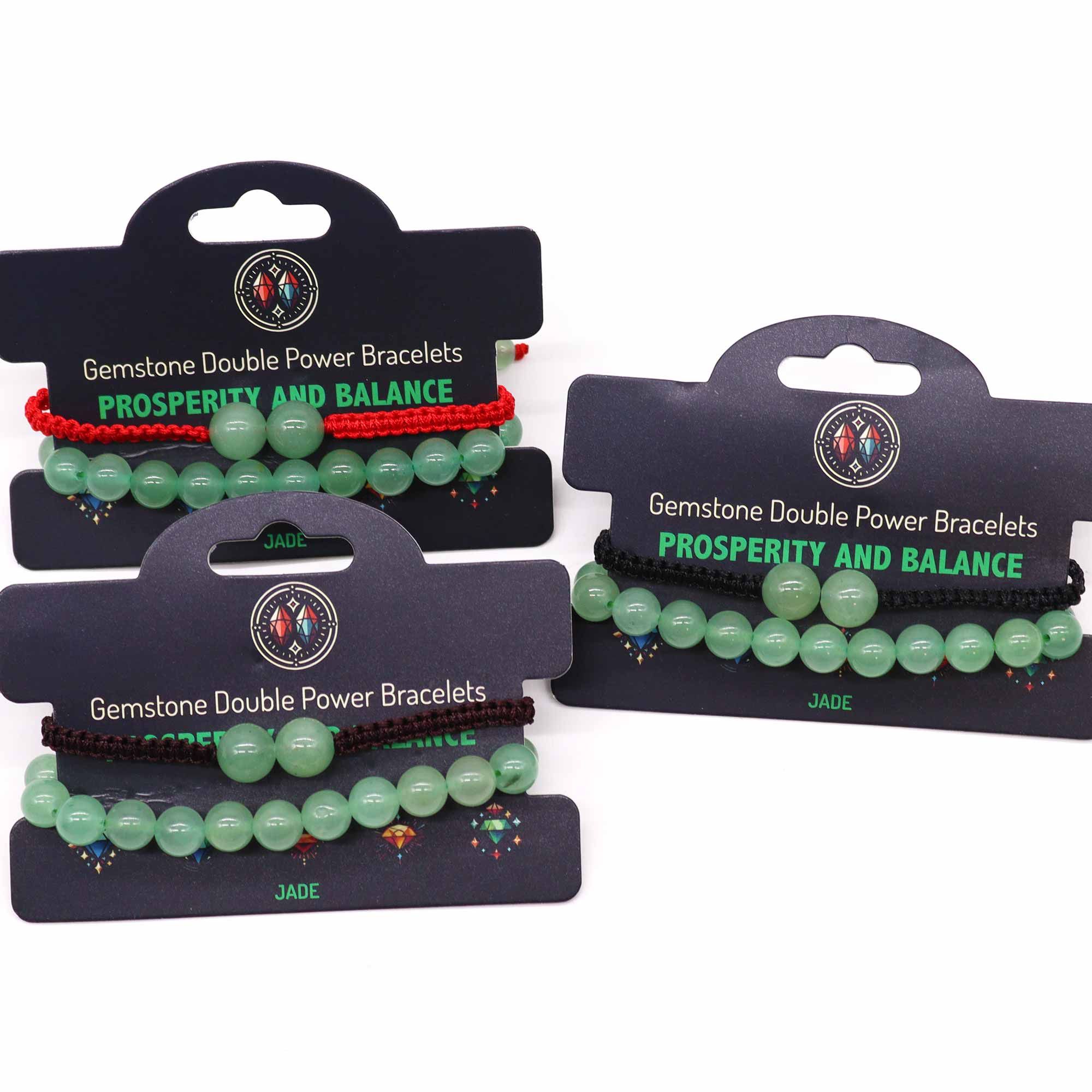 Gemstone Double Power Bracelets- Jade - Image 3
