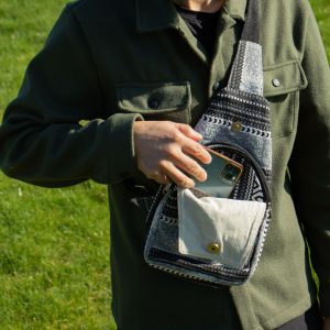 Nomad Sari Jacquard Natural Cross Bag - Urban Caravan
