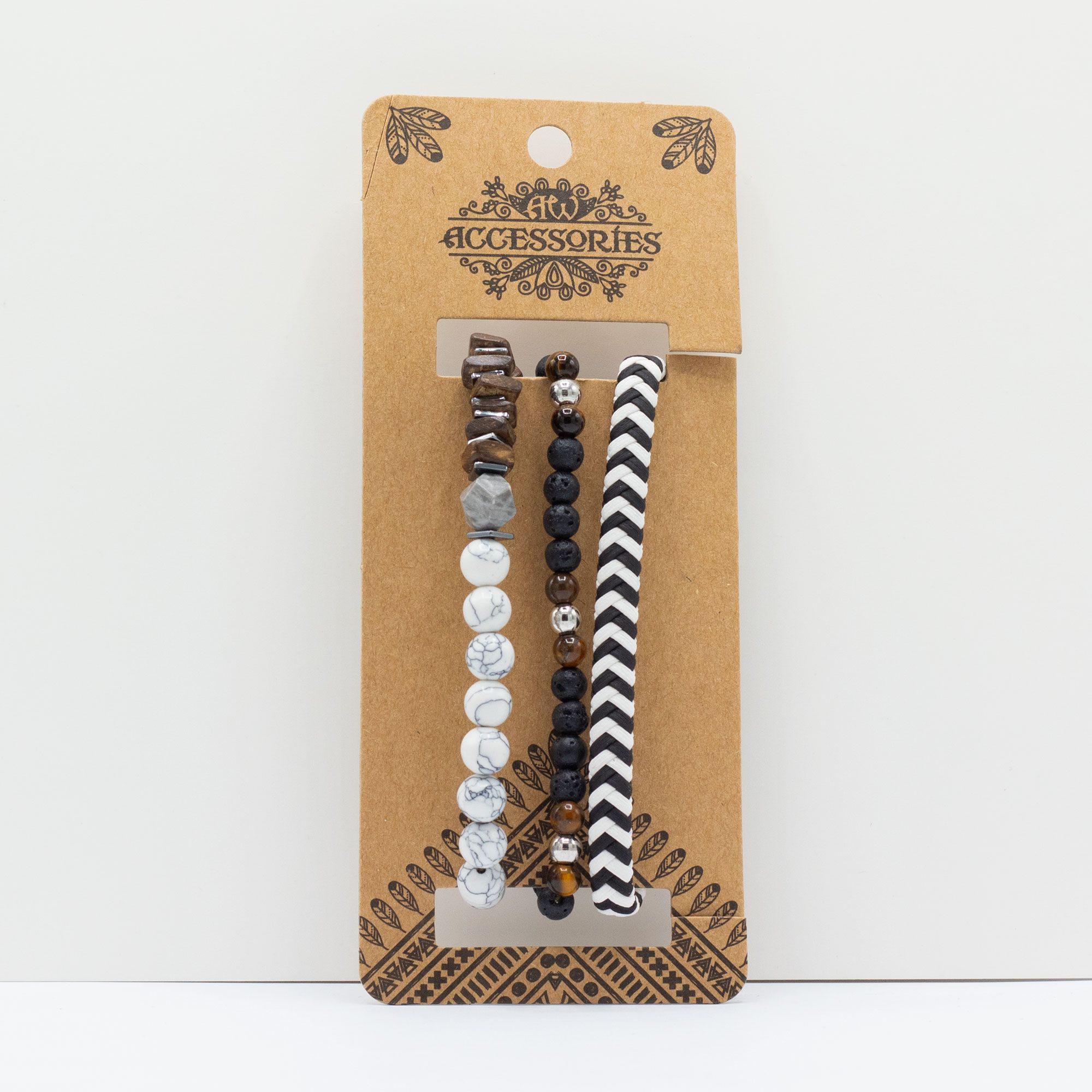 Mens Premium Bracelet Sets - City Slicker Blacks (asst) - Image 4