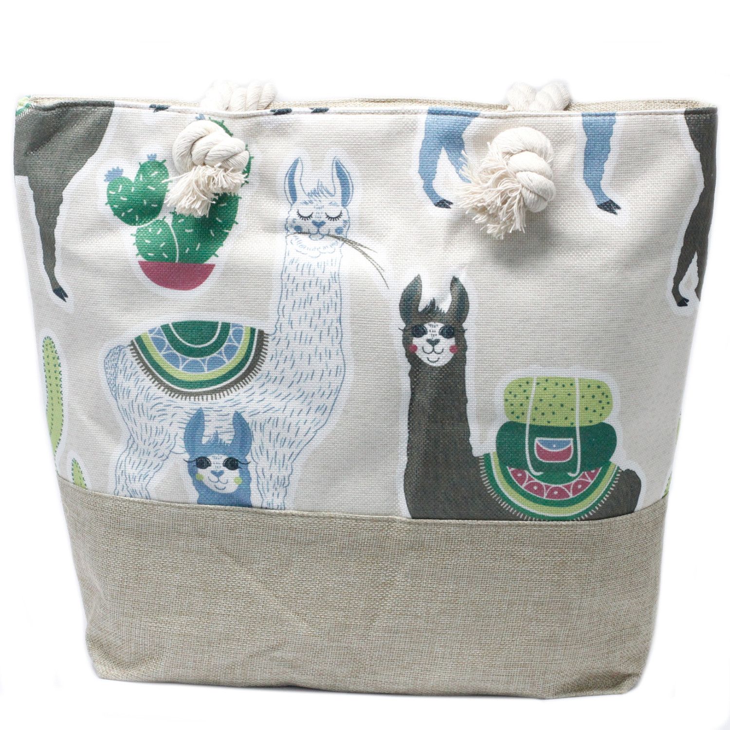 Rope Handle Bag - Llamas - Image 2